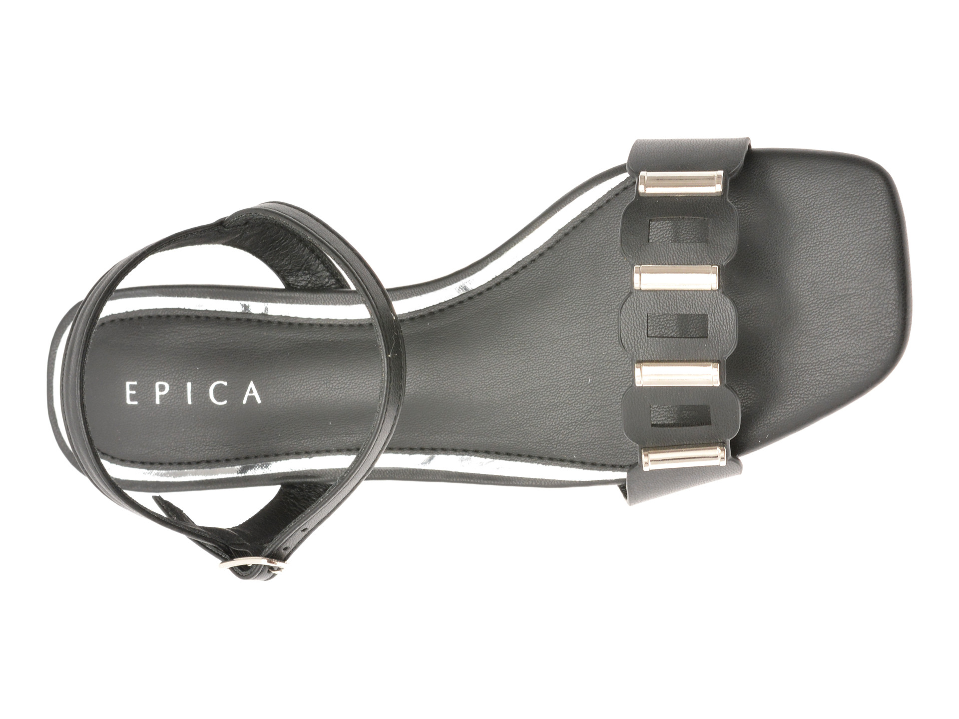 Sandale EPICA negre, 82962, din piele ecologica