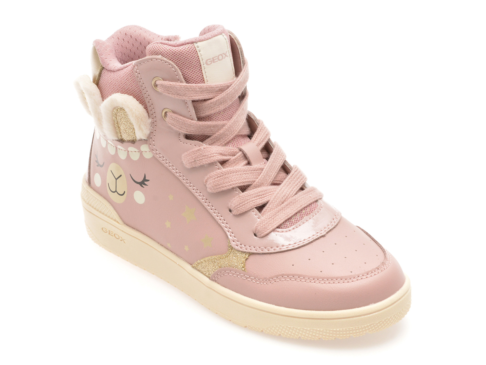 Ghete GEOX roz, J56HXE, din piele ecologica