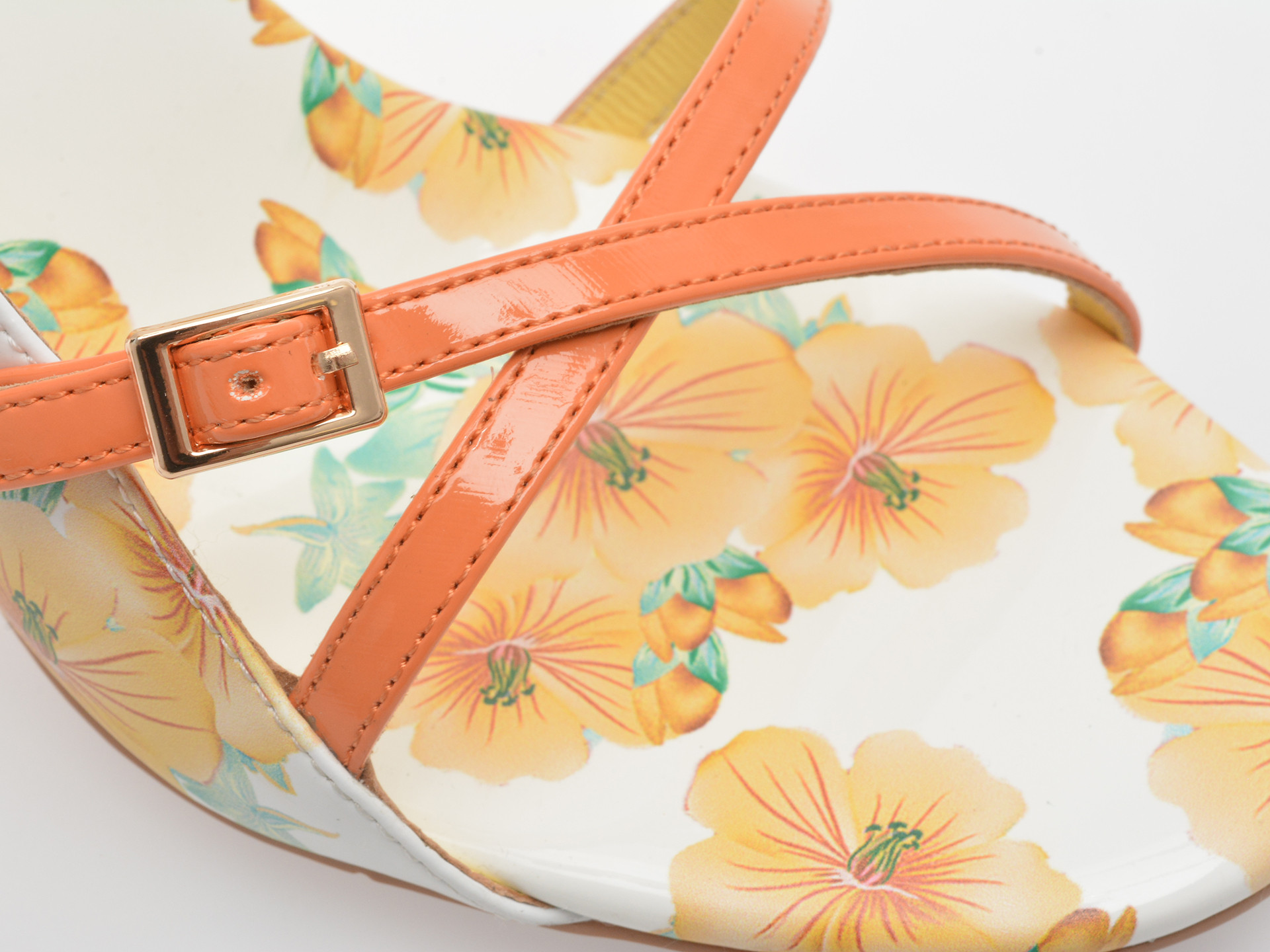 Sandale elegante epica galbene eb629 din piele naturala