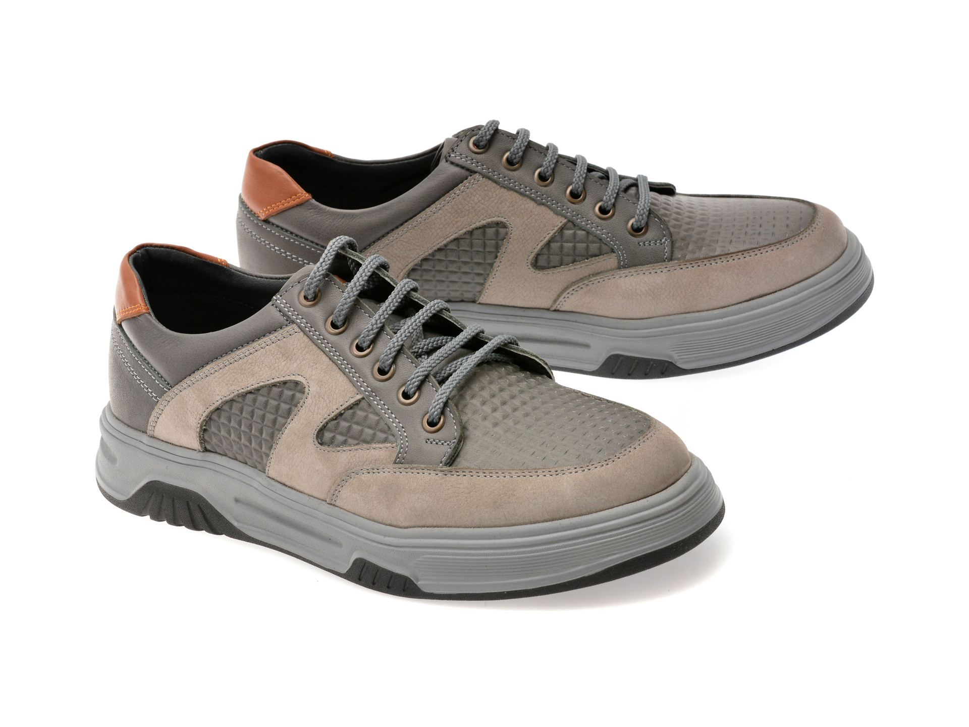 Pantofi sport OTTER gri, 1374, din piele naturala