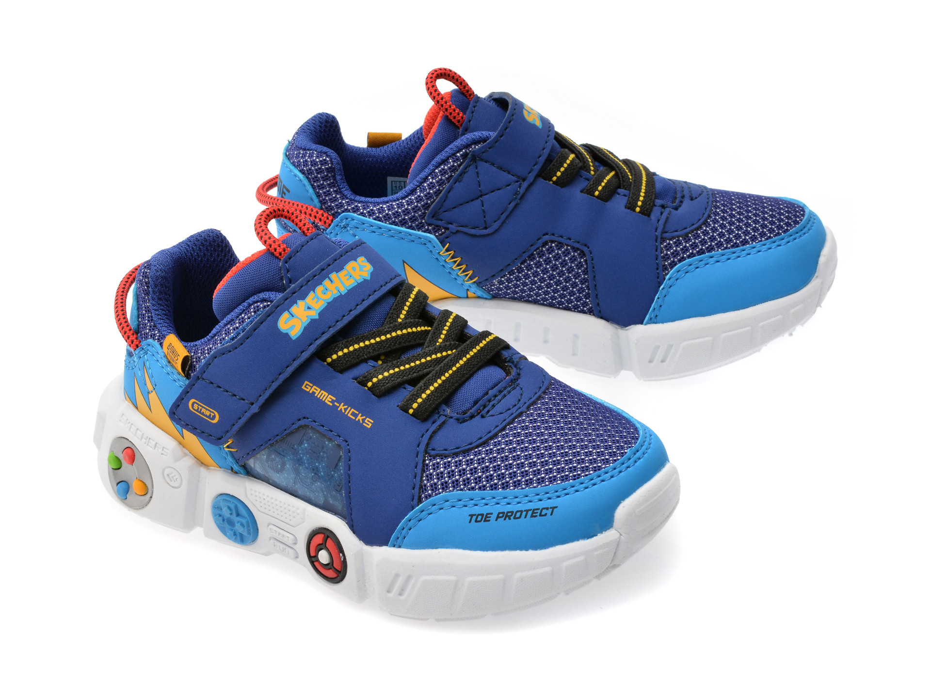 Pantofi sport SKECHERS bleumarin, GAMETRONIX, din material textil