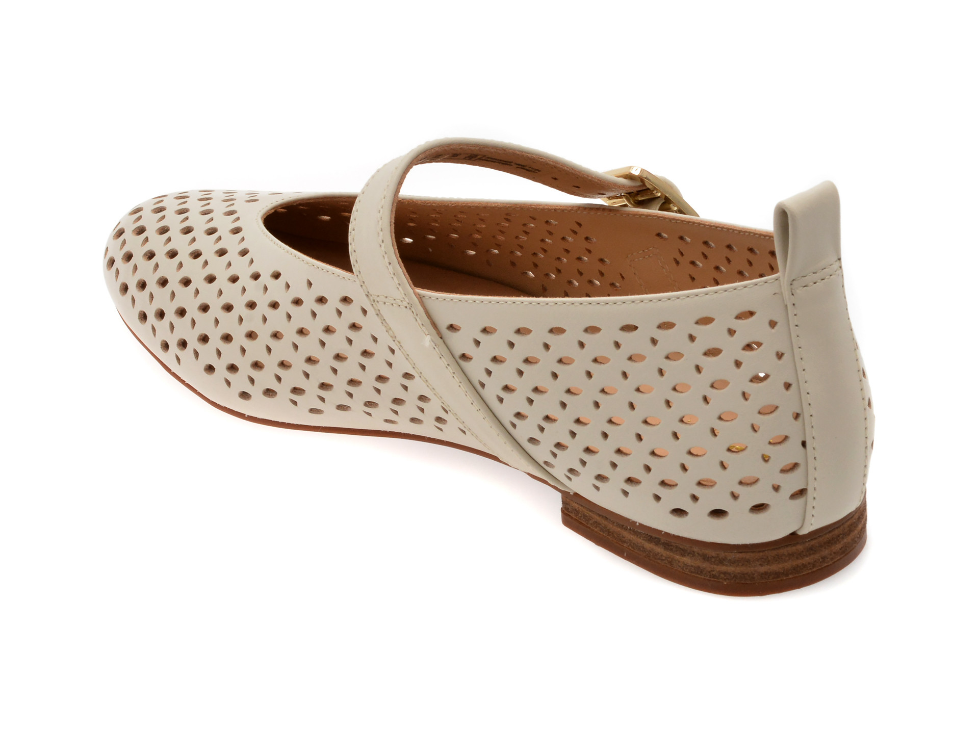 Balerini CLARKS bej, FAWNA JANE, din piele naturala