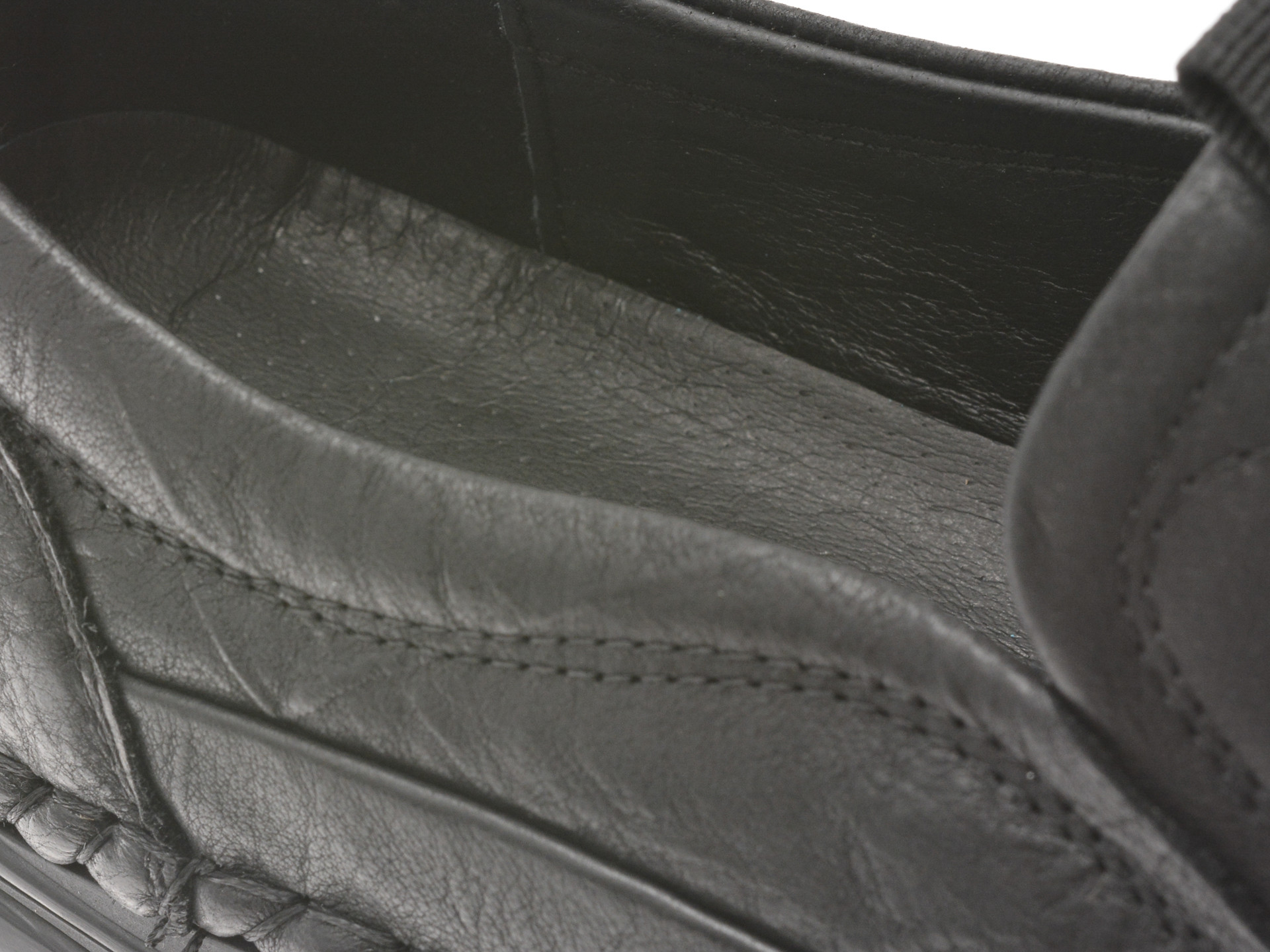 Mocasini OTTER negri, T8512, din piele naturala