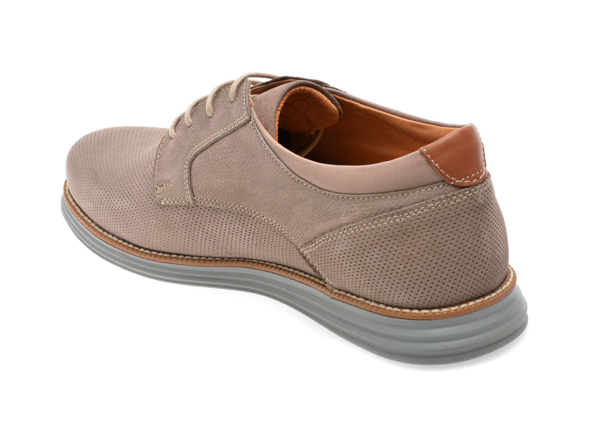 Pantofi OTTER gri, A36, din nabuc