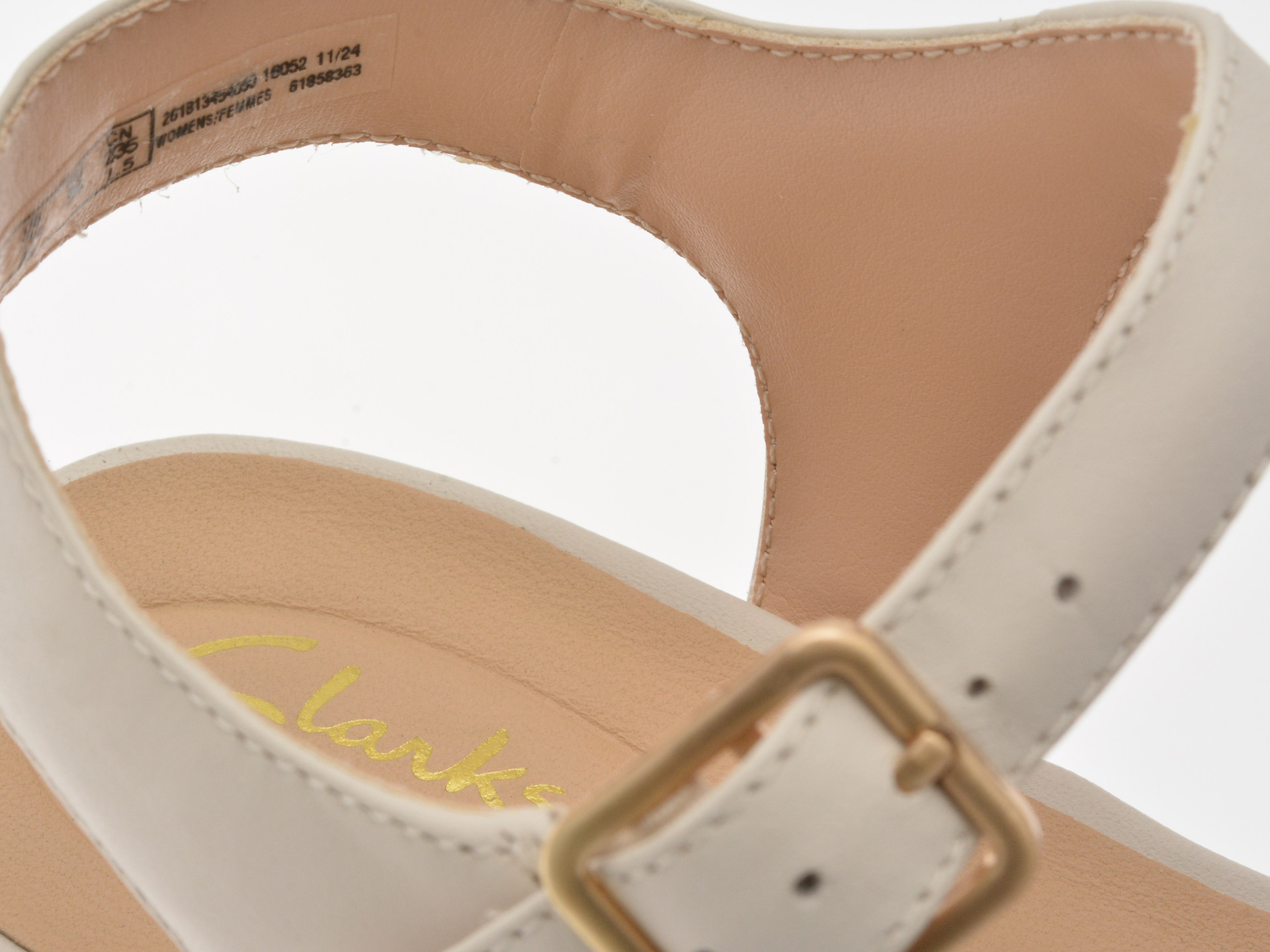 Sandale CLARKS bej, SERINA 35 CROSS, din piele naturala