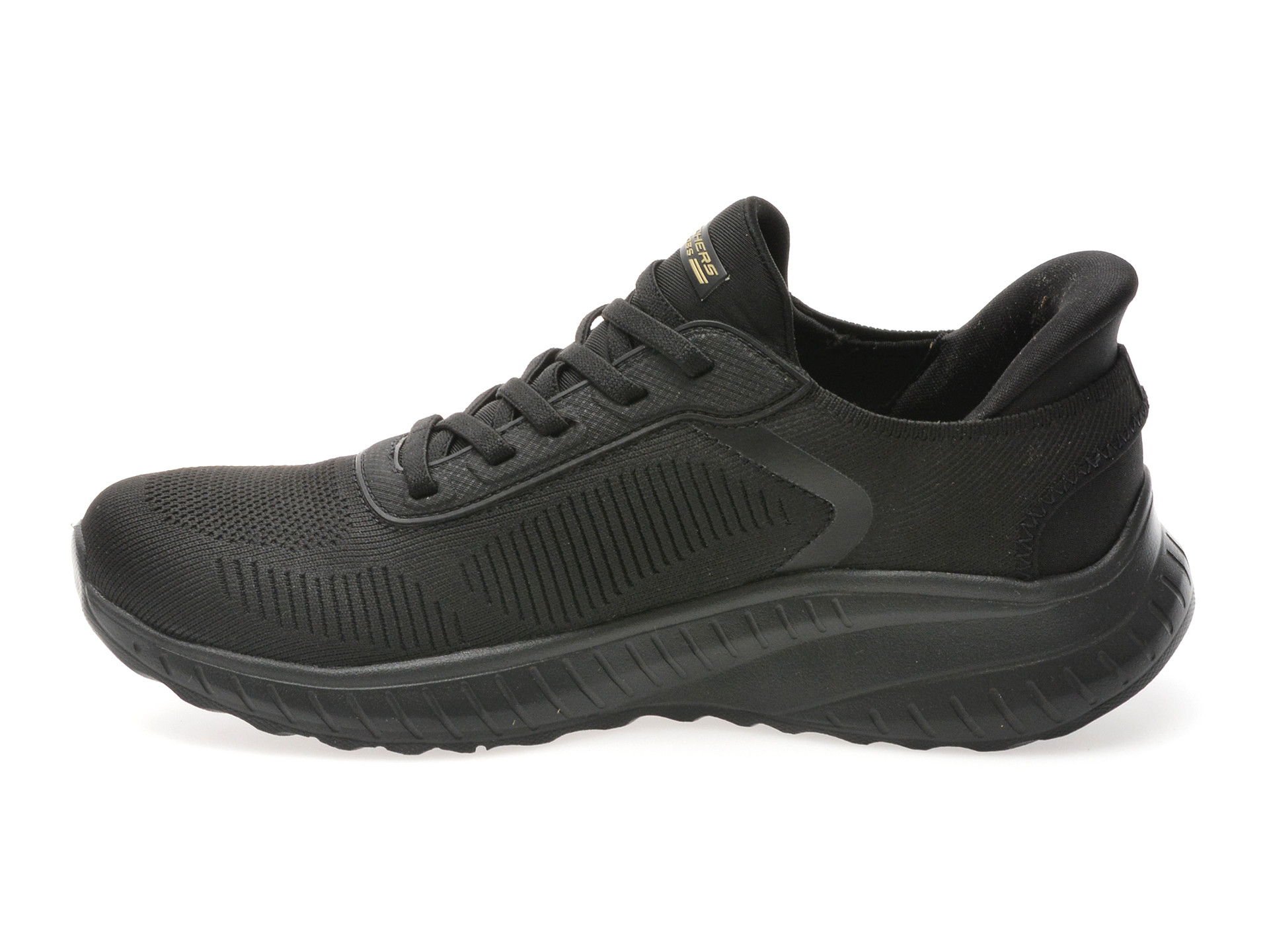 Pantofi sport SKECHERS negri, BOBS SQUAD CHAOS, din material textil