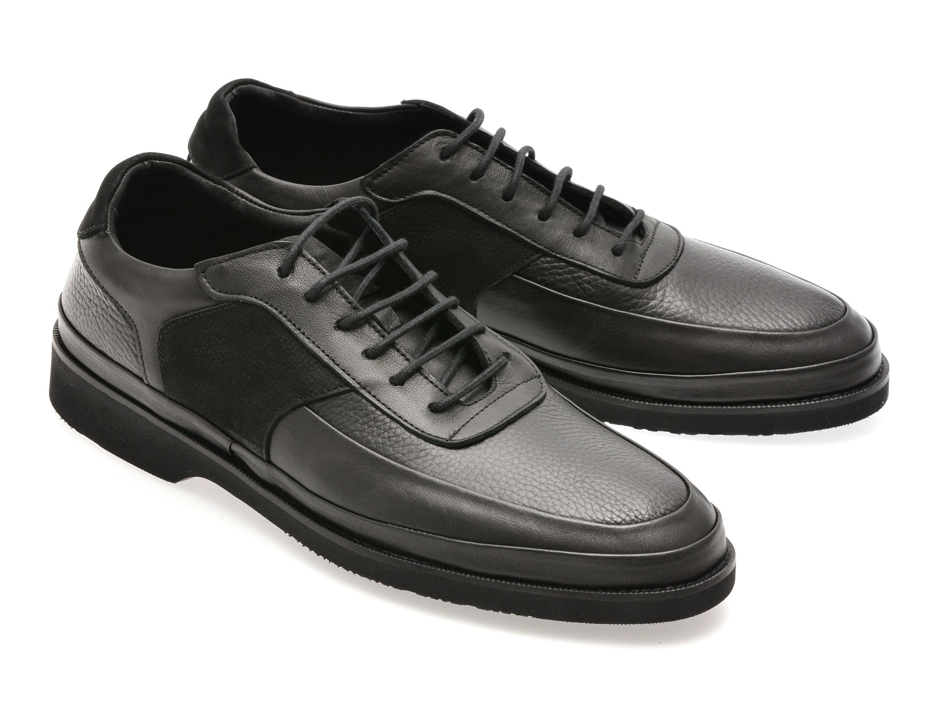 Pantofi OTTER negri, 813, din piele naturala