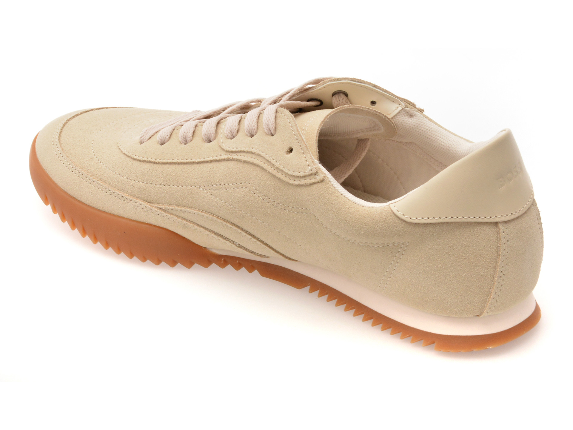 Pantofi sport BOSS bej, 8707, din piele intoarsa