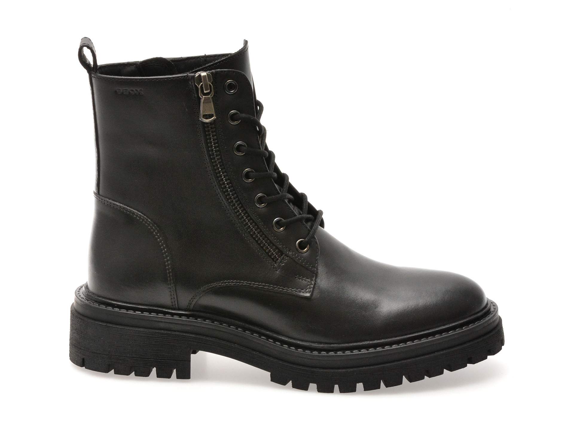 Bocanci GEOX negri, D16HRF, din piele naturala