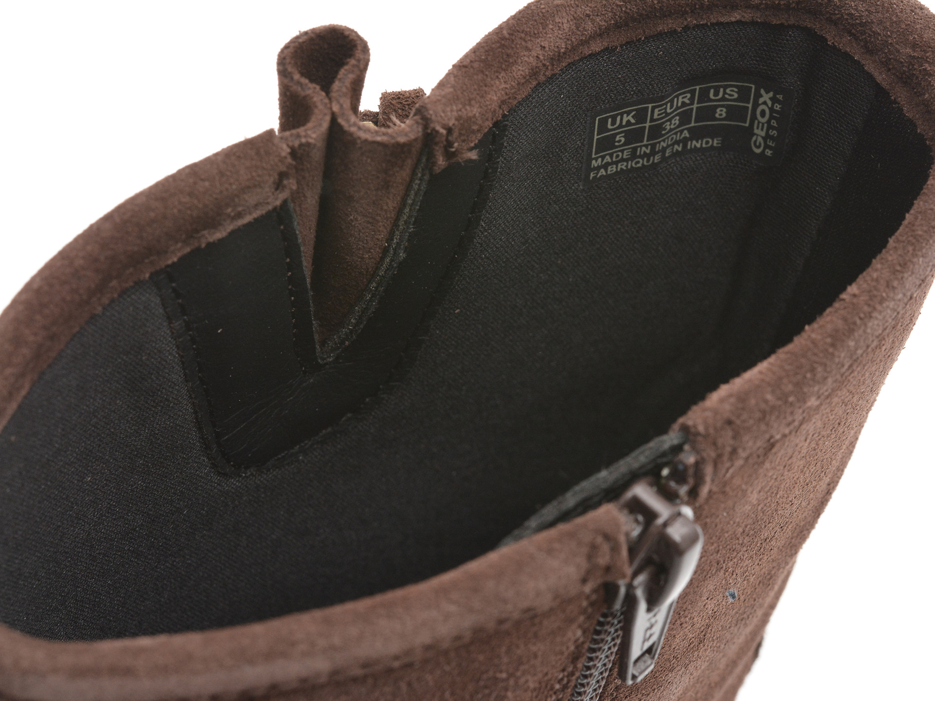 Ghete GEOX maro, D56HRD, din piele intoarsa