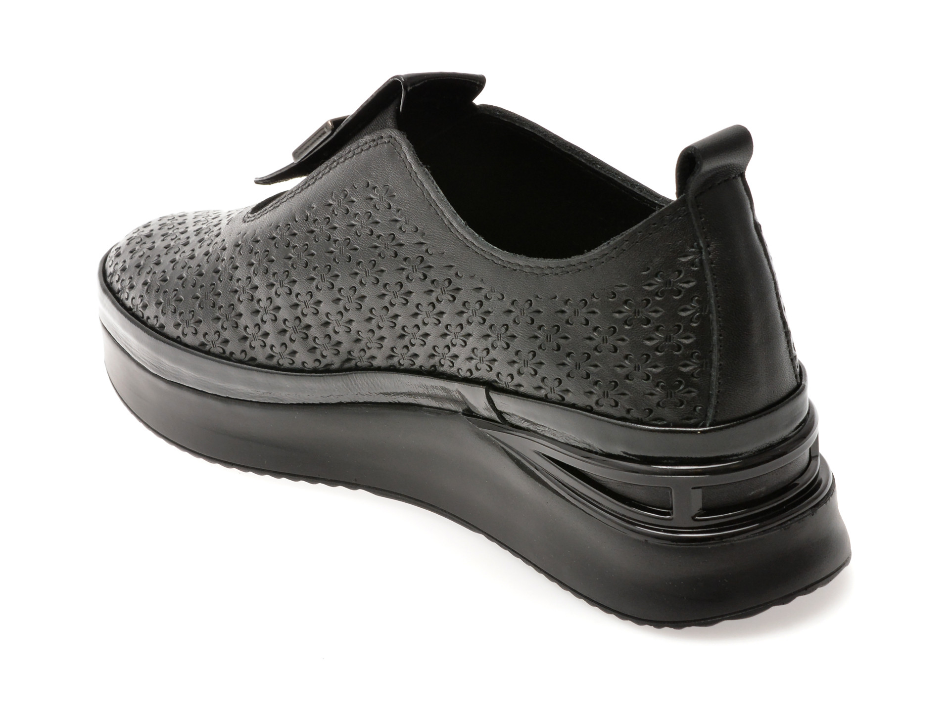 Pantofi IMAGE negri, 10619Z7, din piele naturala