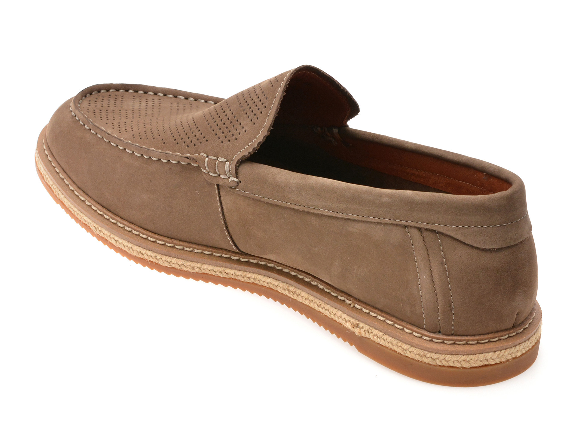 Mocasini EPICA maro, MU155, din nabuc