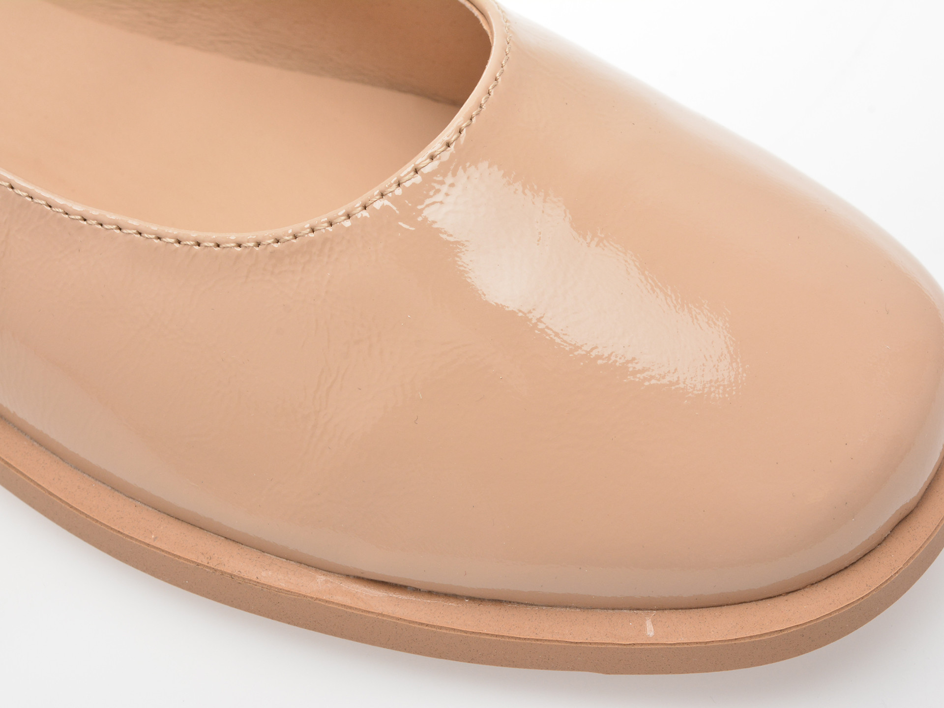 Pantofi IMAGE nude, V732G23, din piele naturala lacuita