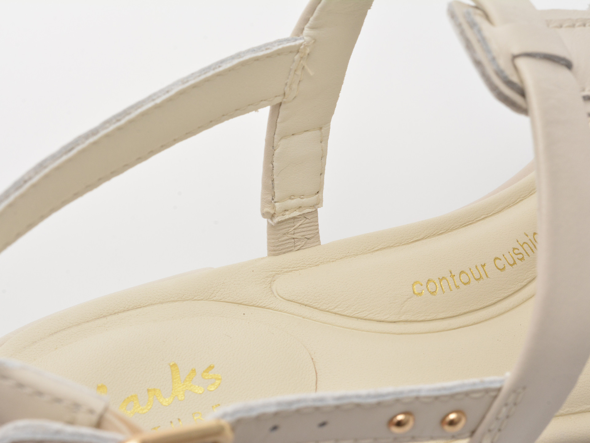 Sandale CLARKS bej, ARIANY SLING, din piele naturala