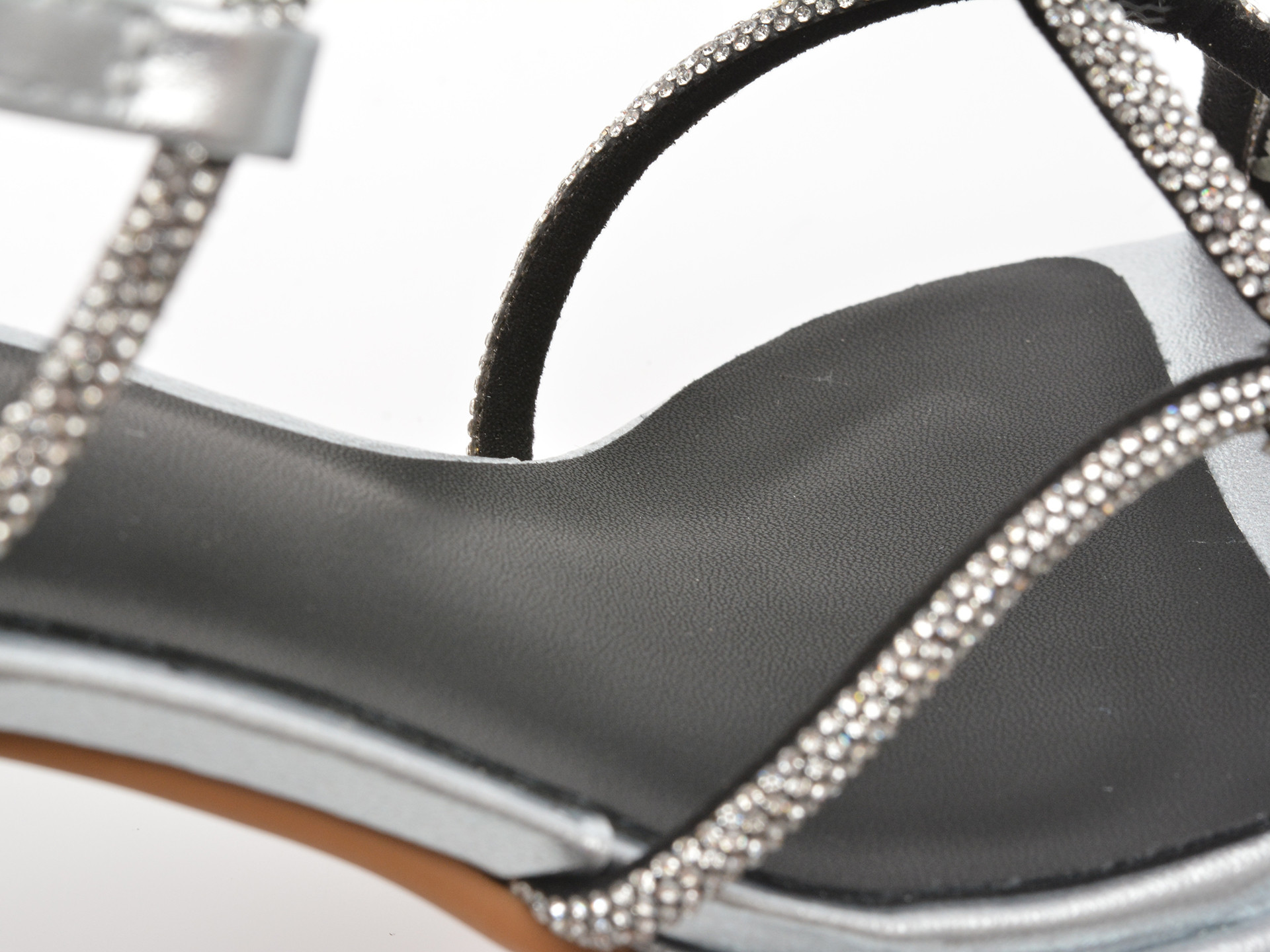 Sandale elegante EPICA argintii, 2396, din piele ecologica