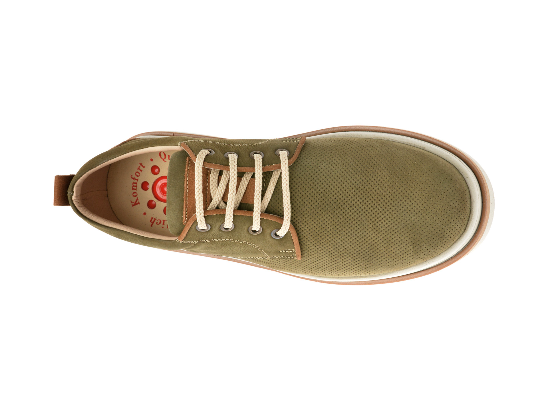 Pantofi OTTER kaki, 2131, din nabuc