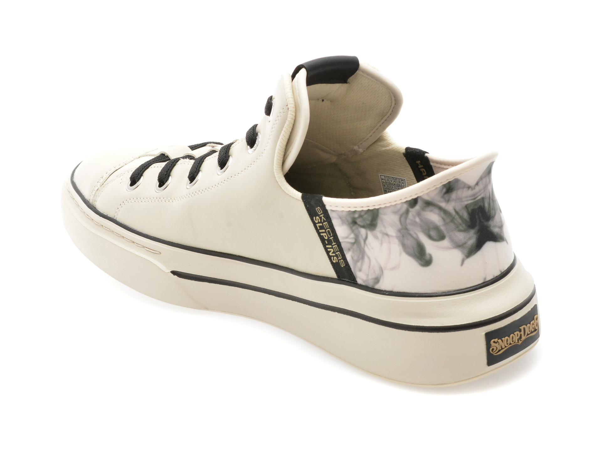 Pantofi sport SKECHERS bej, SNOOP ONE, din piele naturala