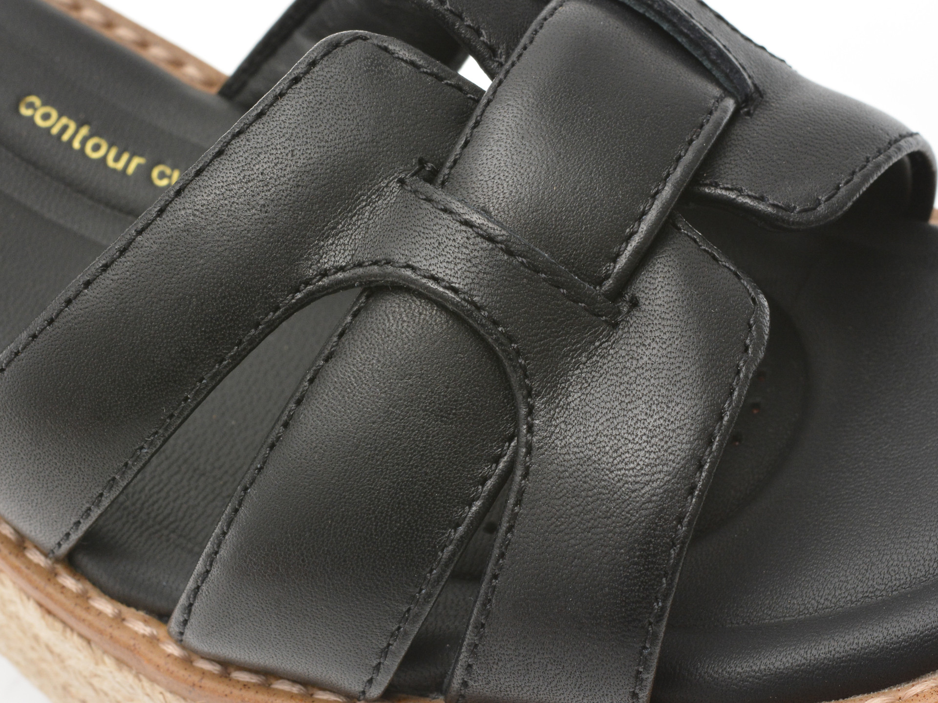 Sandale CLARKS negre, COLEDALE STRAP, din piele naturala