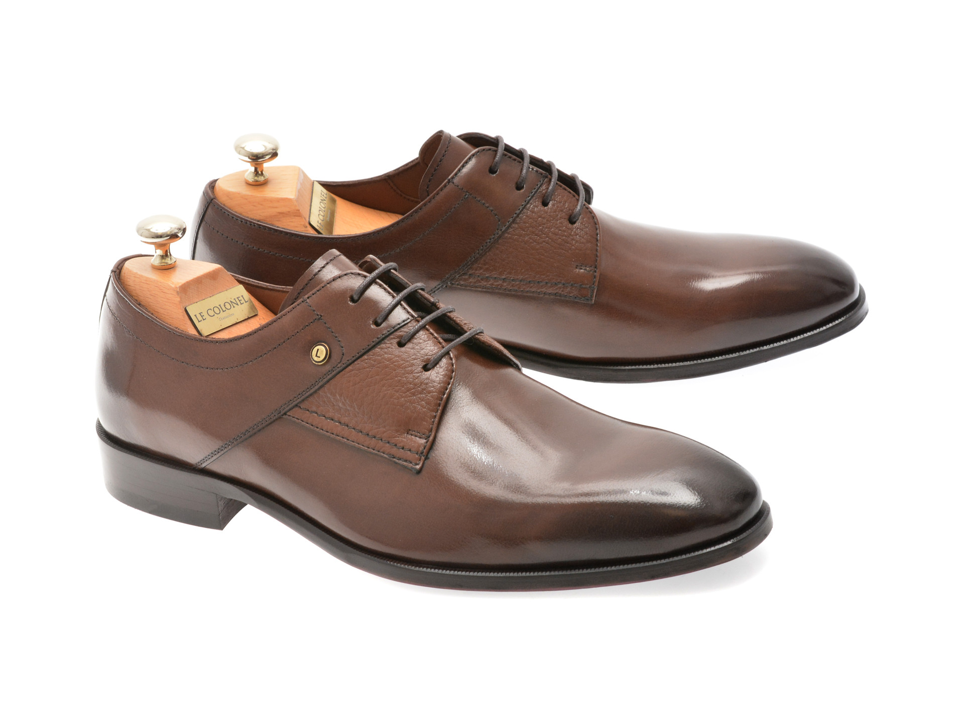 Pantofi eleganti LE COLONEL maro, 48496, din piele naturala