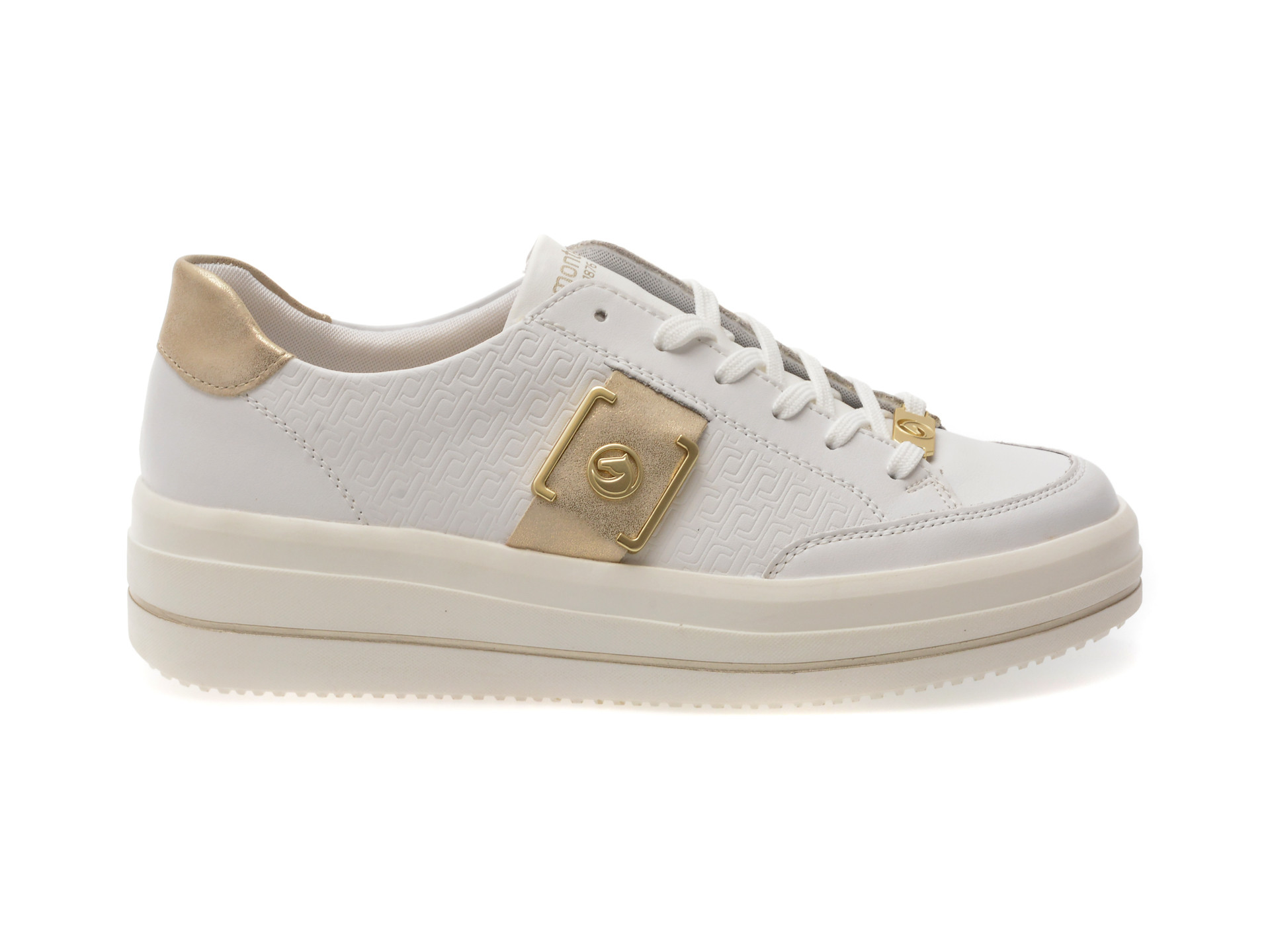 Pantofi sport REMONTE albi, D1C07, din piele naturala