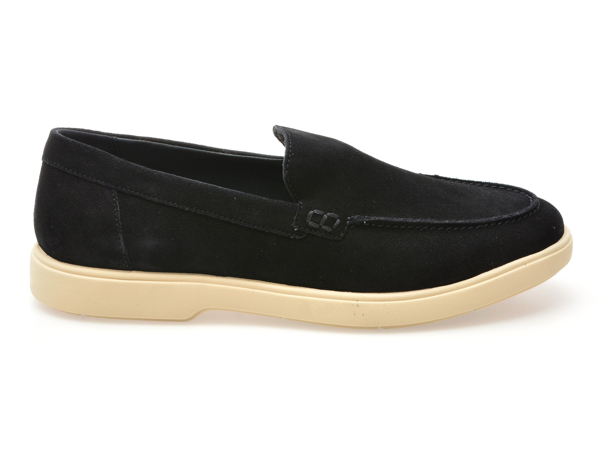 Mocasini GEOX bleumarin, U55LAD, din piele intoarsa