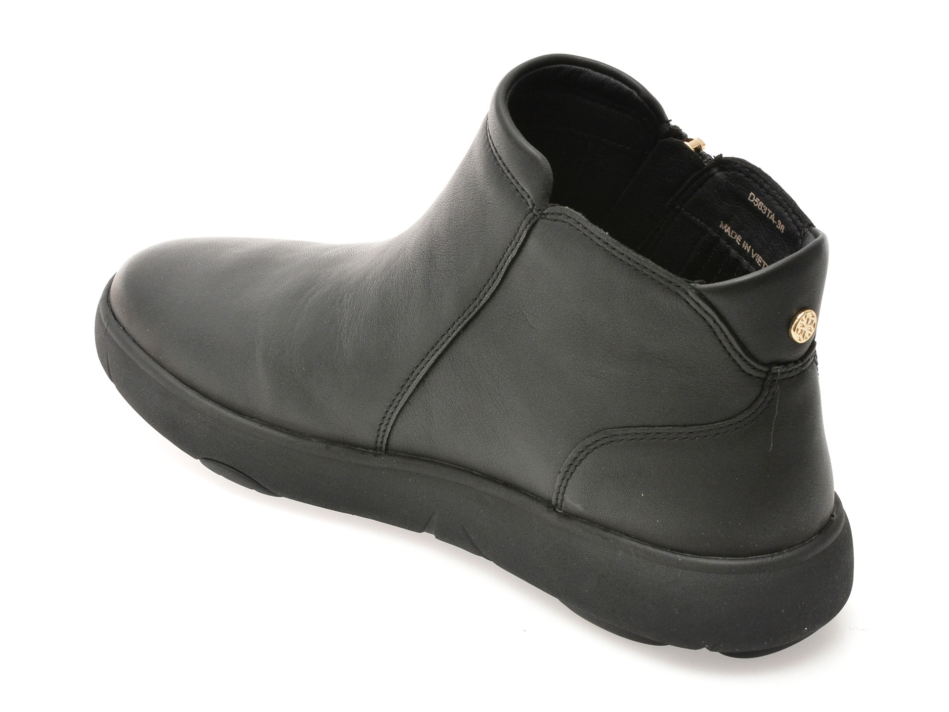 Ghete GEOX negre, D563TA, din piele naturala