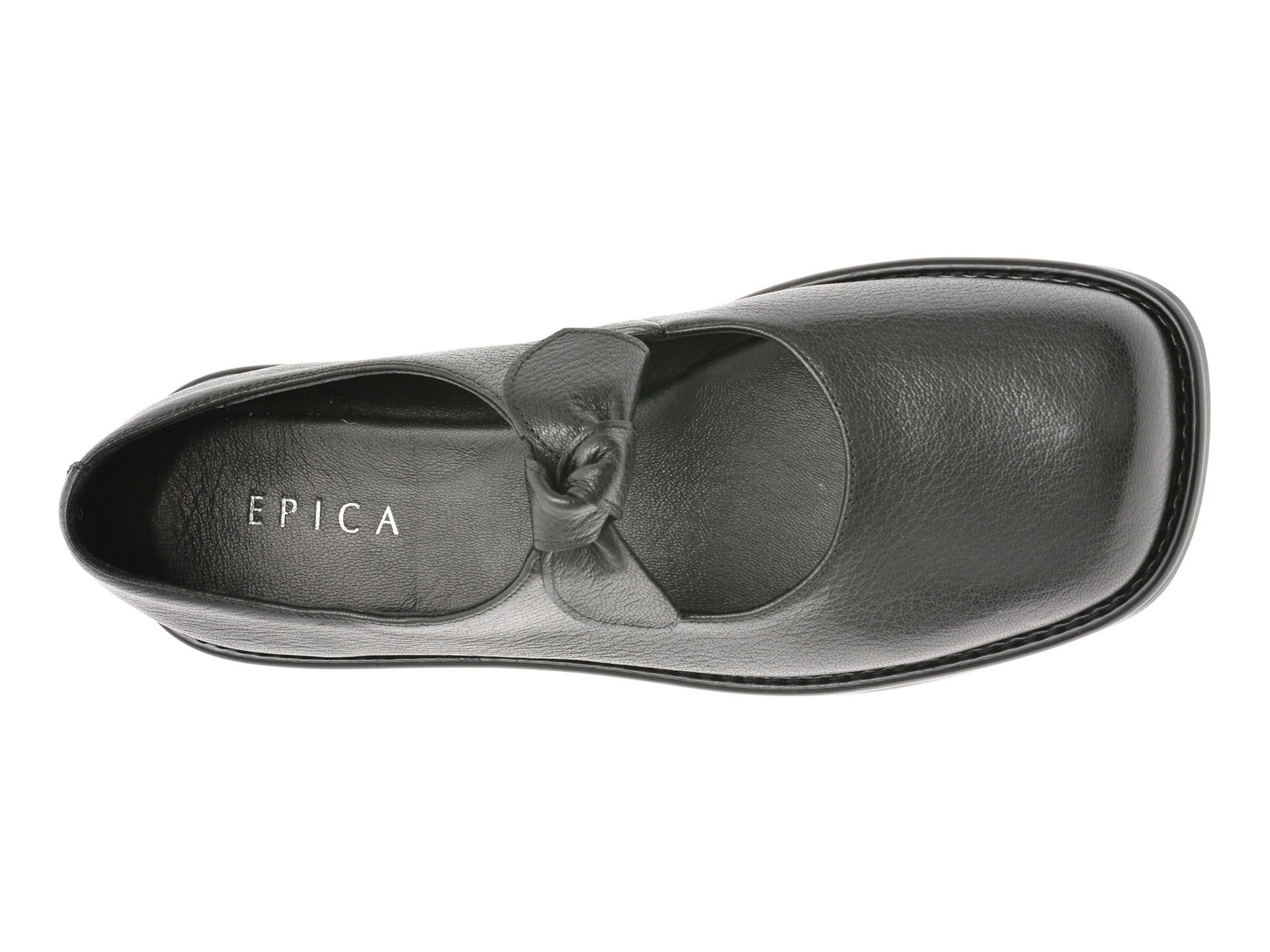 Pantofi EPICA negri, N731, din piele naturala