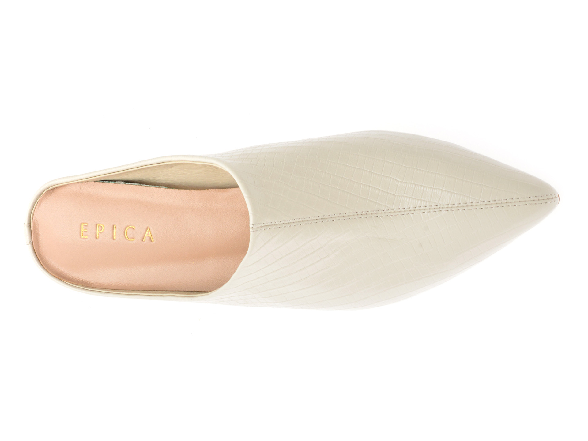 Papuci EPICA bej, DY2297, din piele naturala