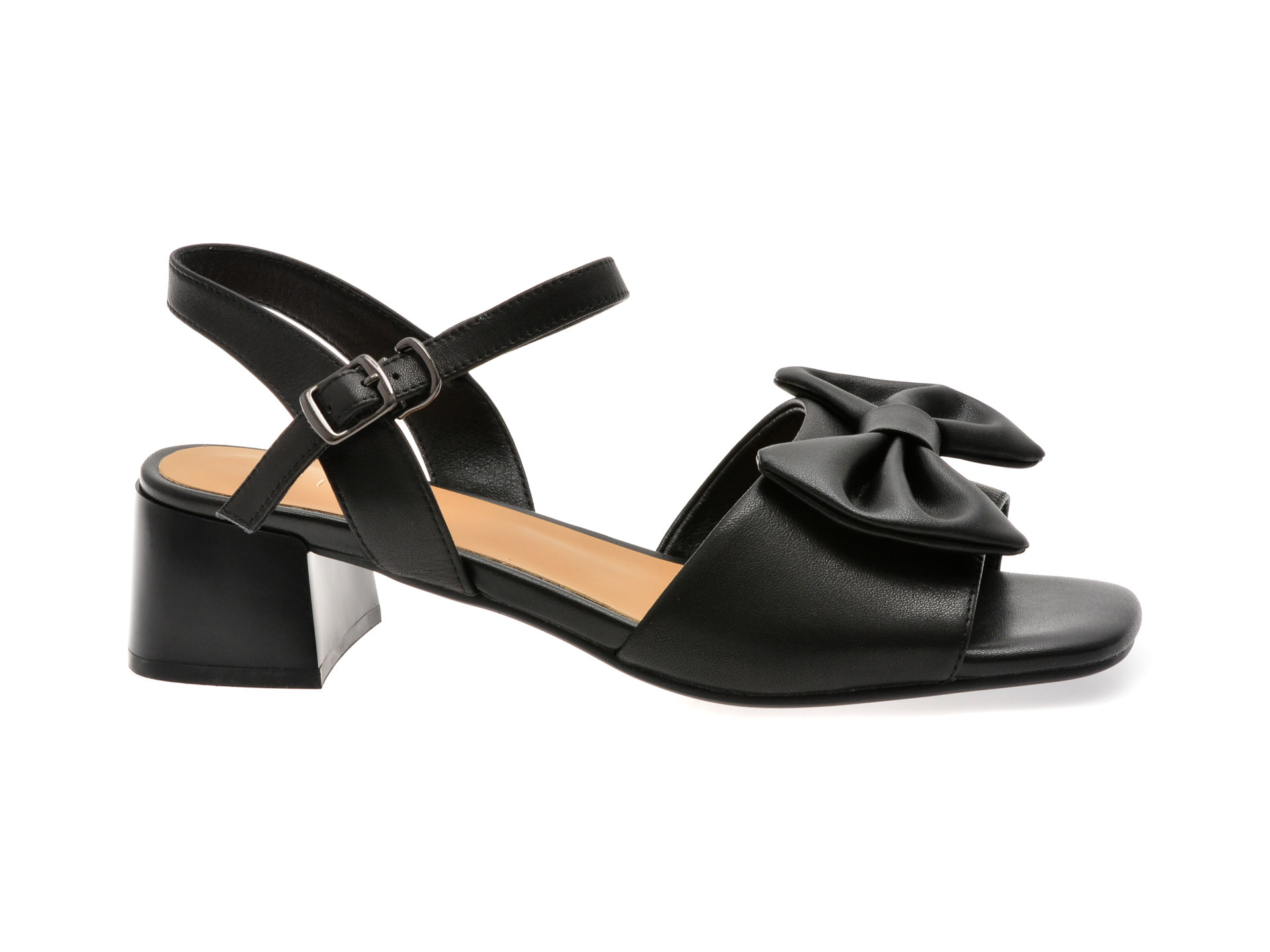 Sandale EPICA negre, 1295D29, din piele naturala