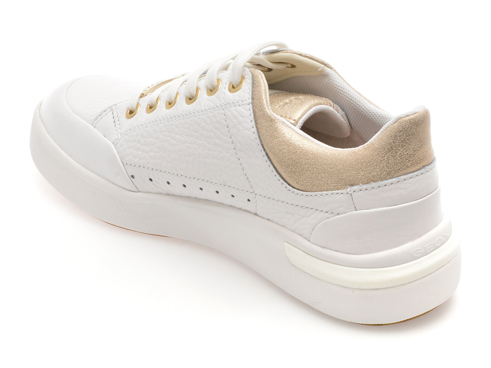 Pantofi sport GEOX albi, D36QFA, din piele naturala