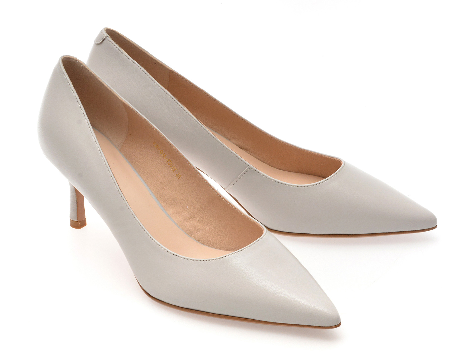 Pantofi eleganti EPICA gri, E76, din piele naturala