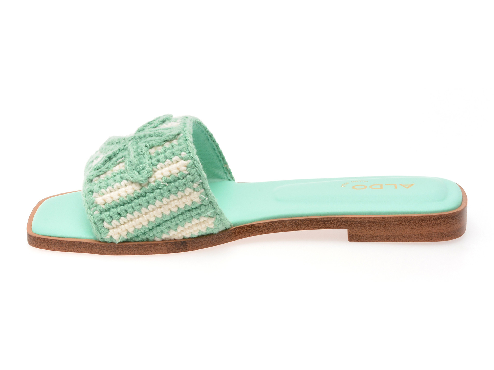 Papuci ALDO verzi, SABBIA 342, din material textil