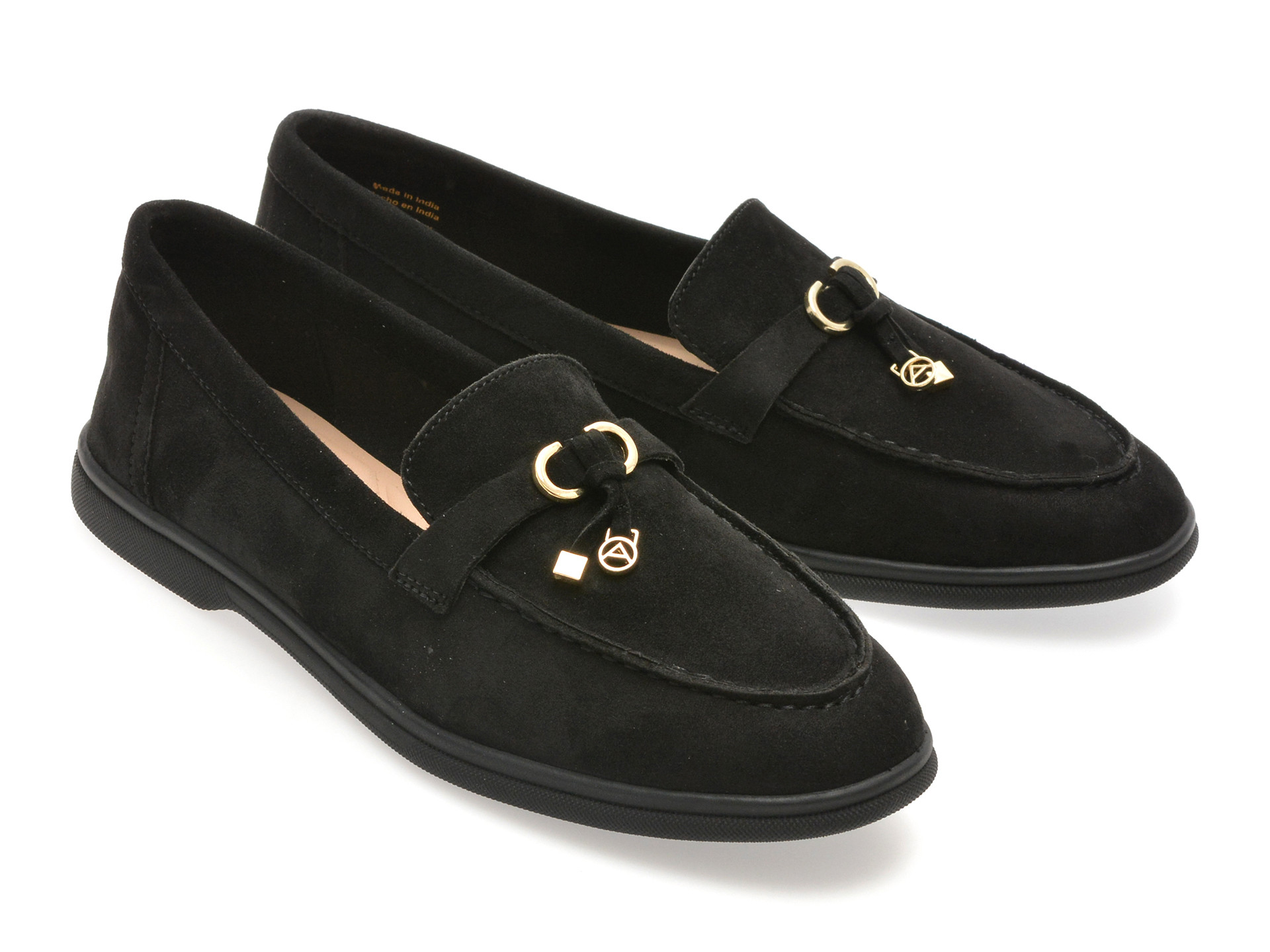 Mocasini ALDO negri, CRERAS-IN 004, din piele intoarsa