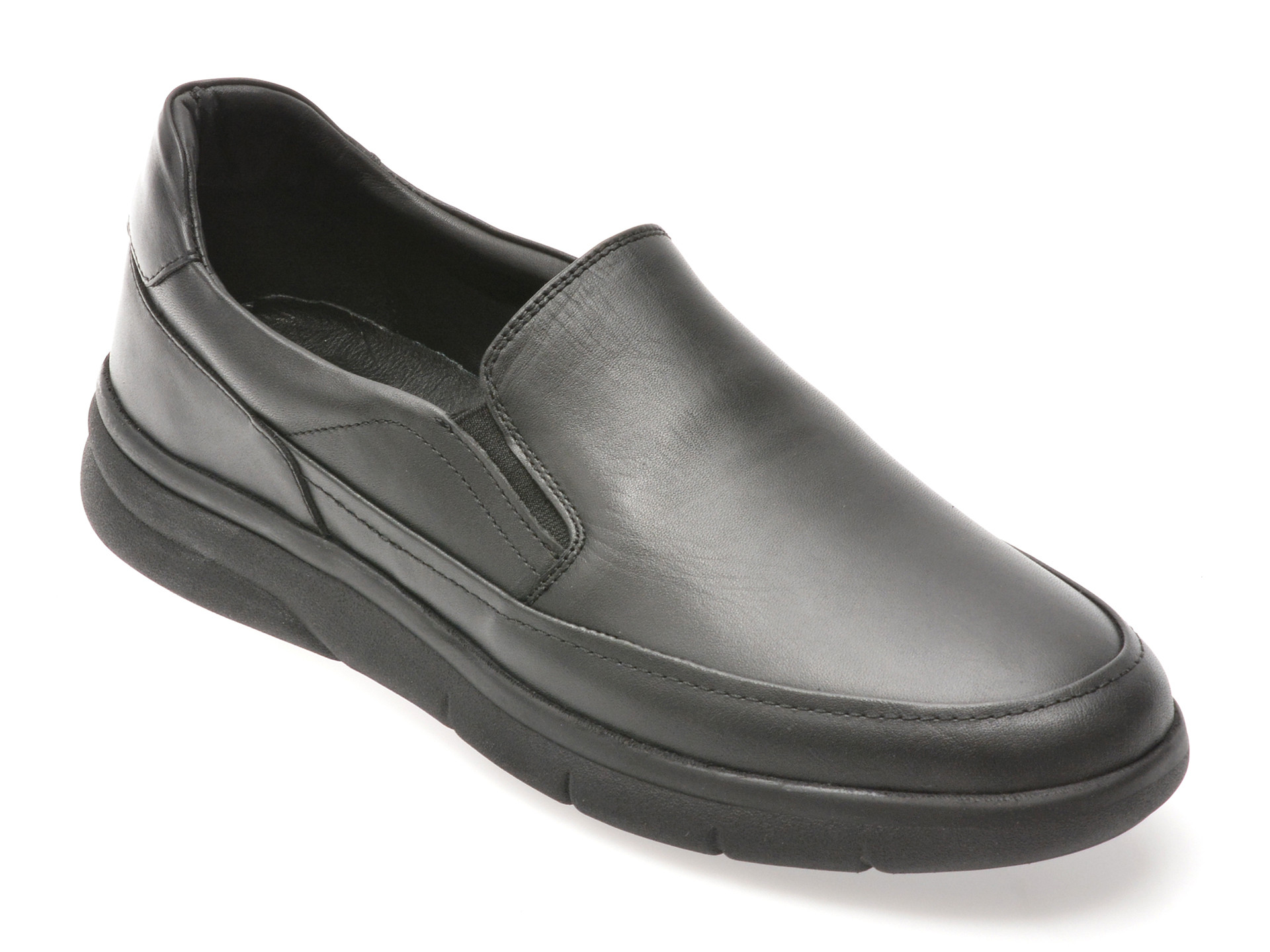 Pantofi OTTER negri, 10605, din piele naturala