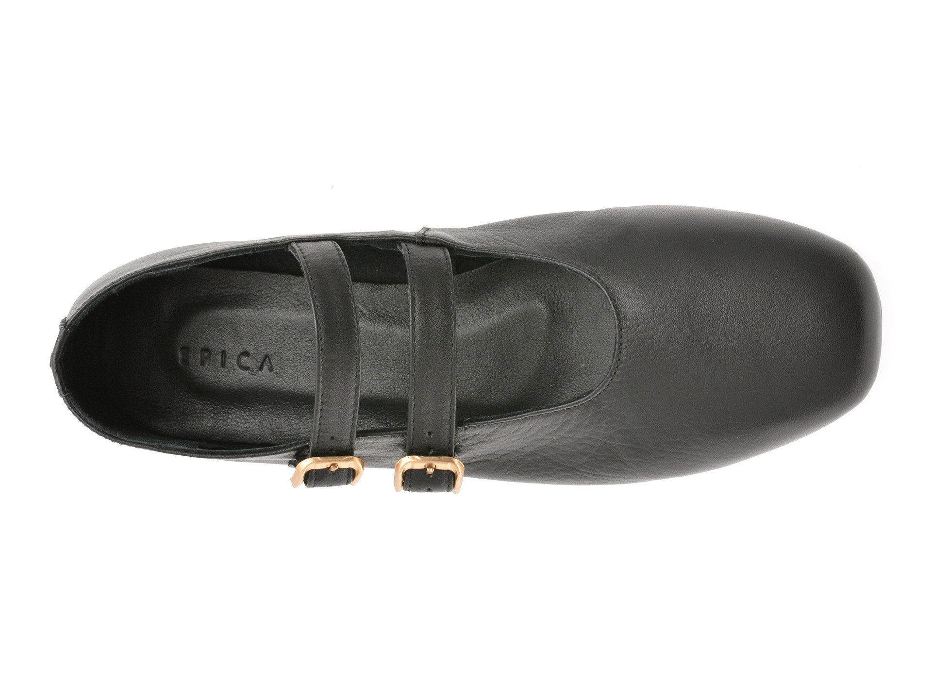 Balerini EPICA negri, 4083, din piele naturala