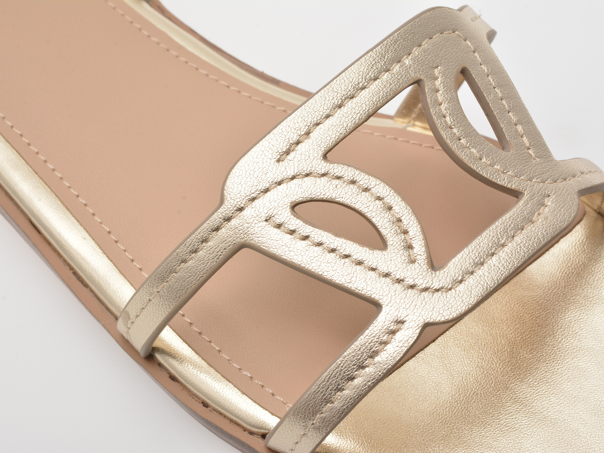 Sandale ALDO aurii, GREENGROVE 710, din piele naturala