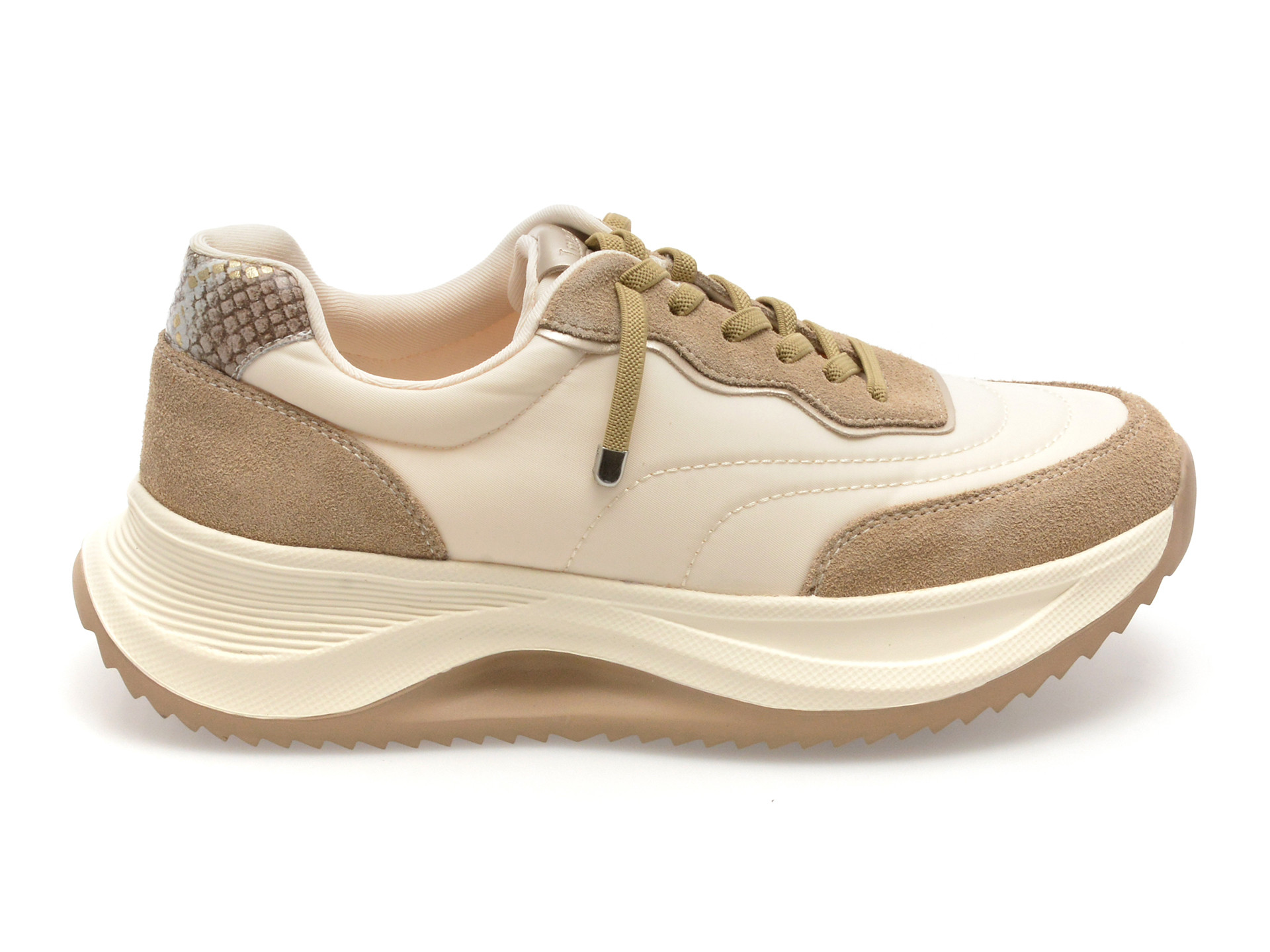 Pantofi sport IMAGE albi, 2498, din material textil