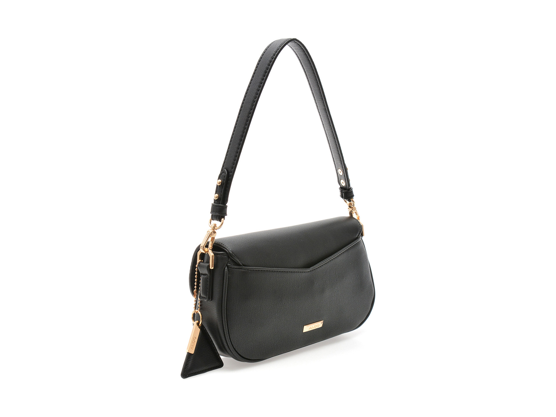 Geanta ALDO neagra, LUXESHOULDER 001, din piele ecologica