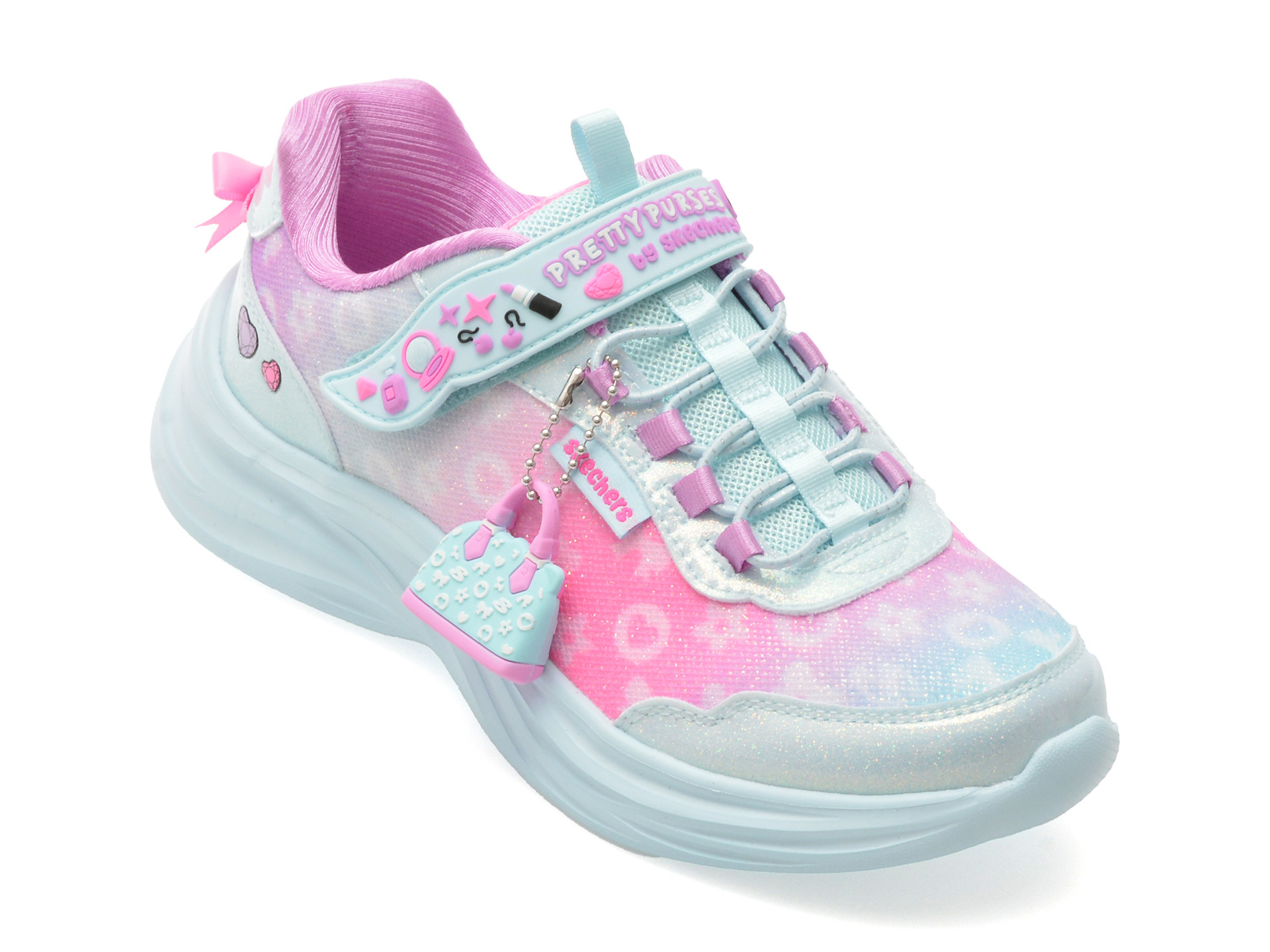 Pantofi sport SKECHERS albastri, POWER JAMS 2.0, din material textil