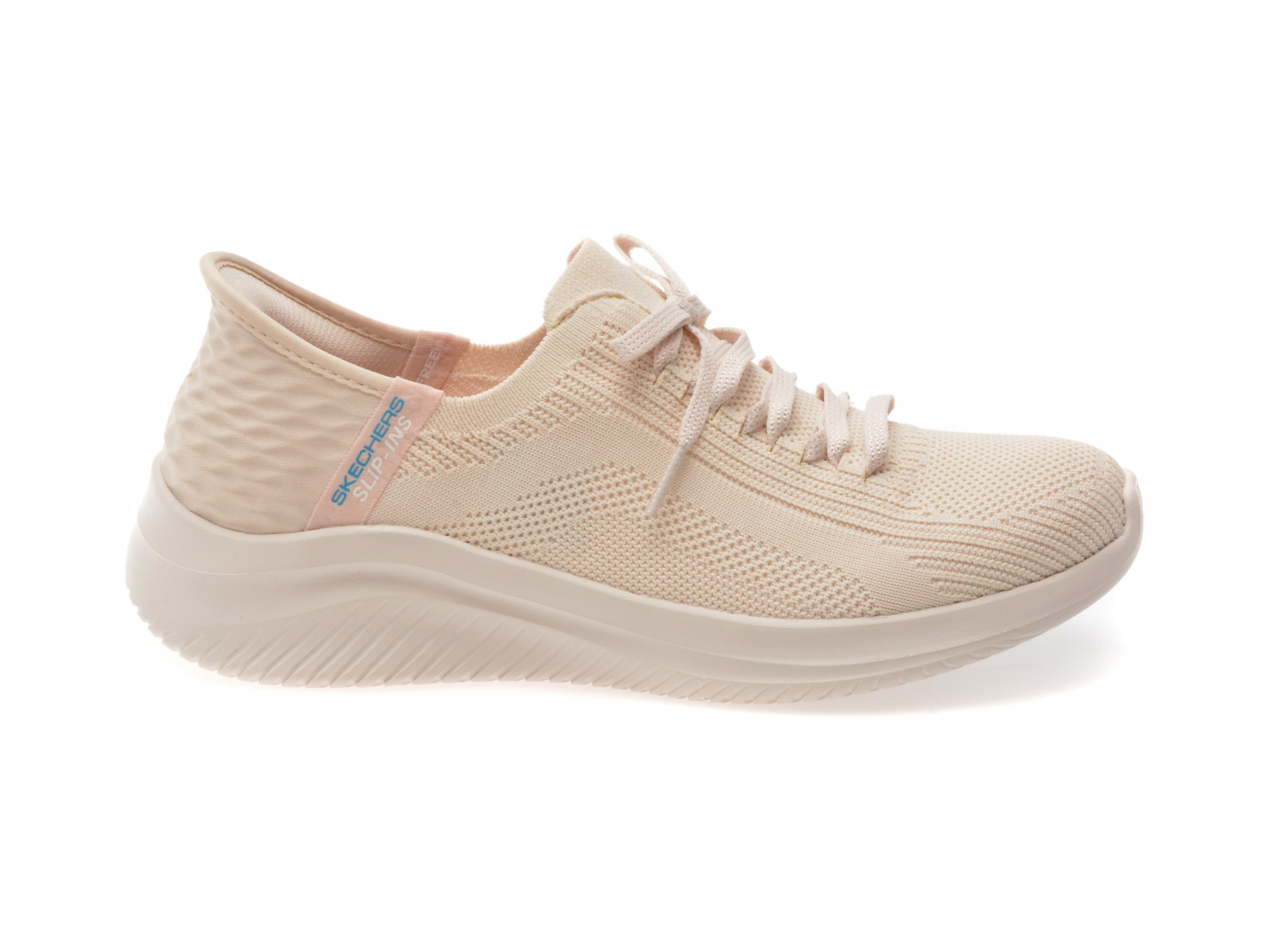 Pantofi sport SKECHERS nude, ULTRA FLEX 3.0, din material textil