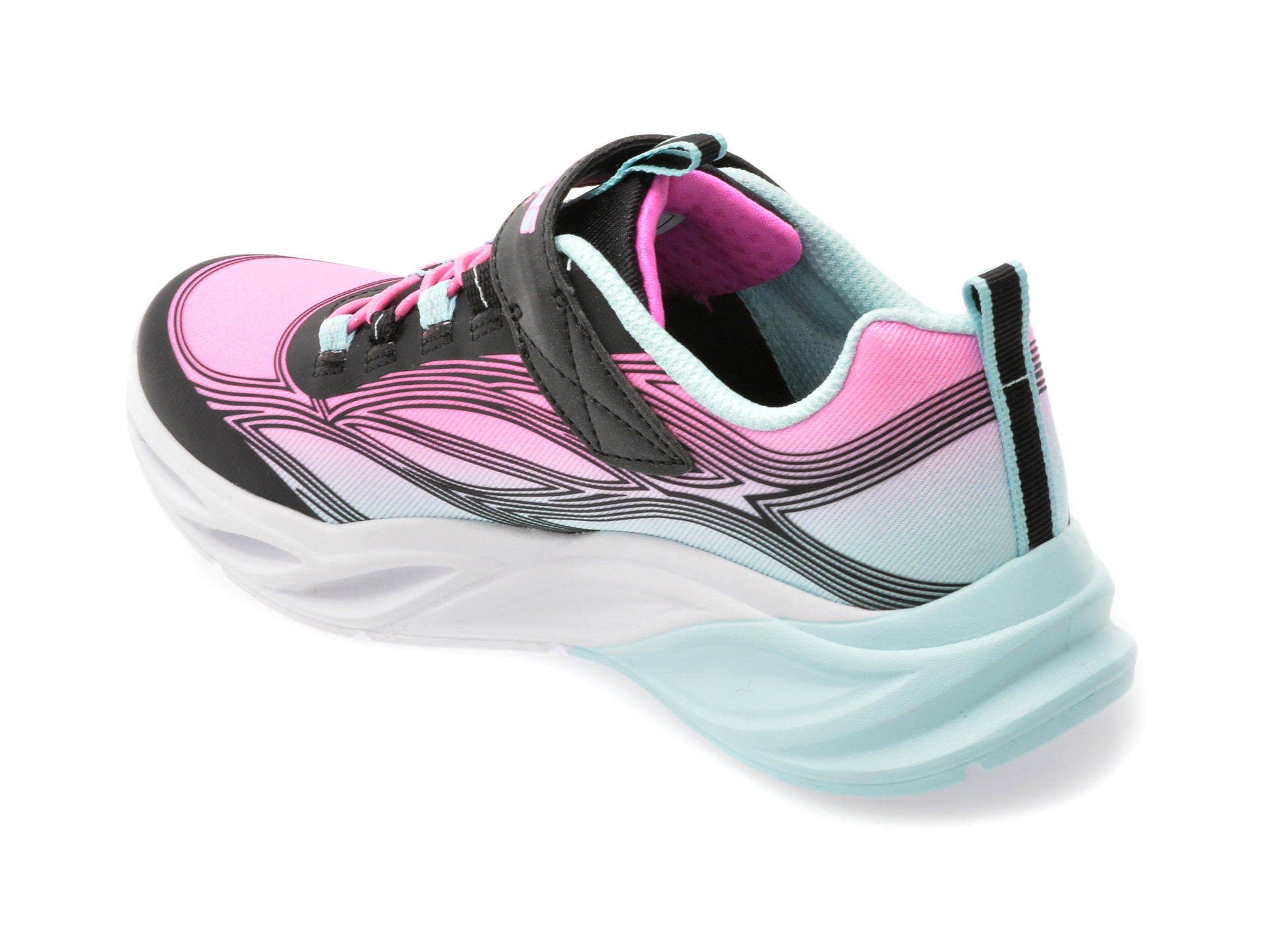Pantofi sport SKECHERS negri, COSMIC GLOW, din material textil