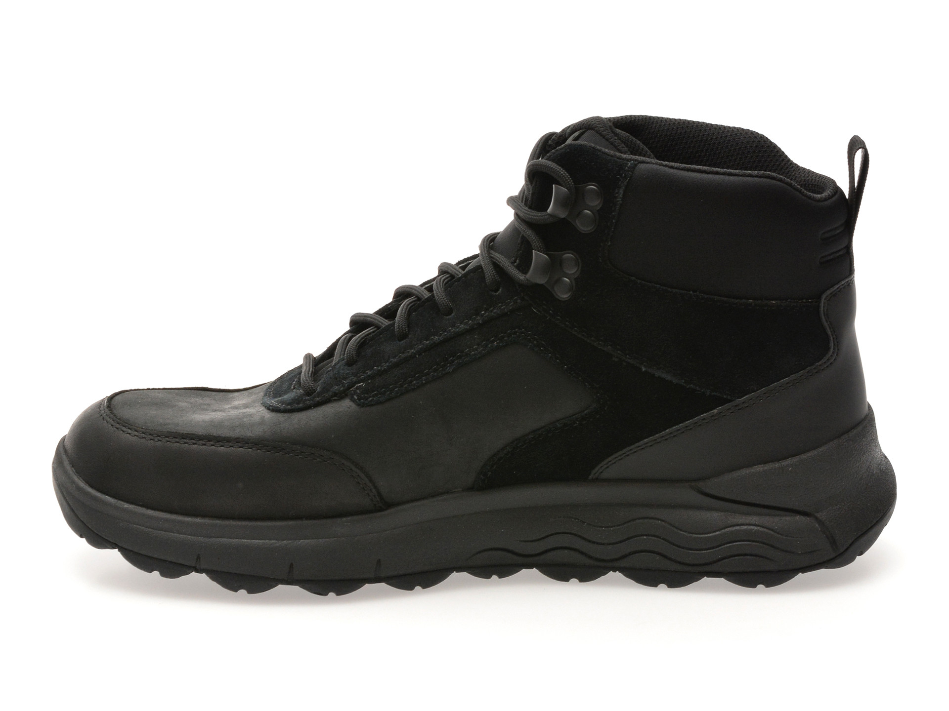 Ghete GEOX negre, U46FDB, din piele naturala