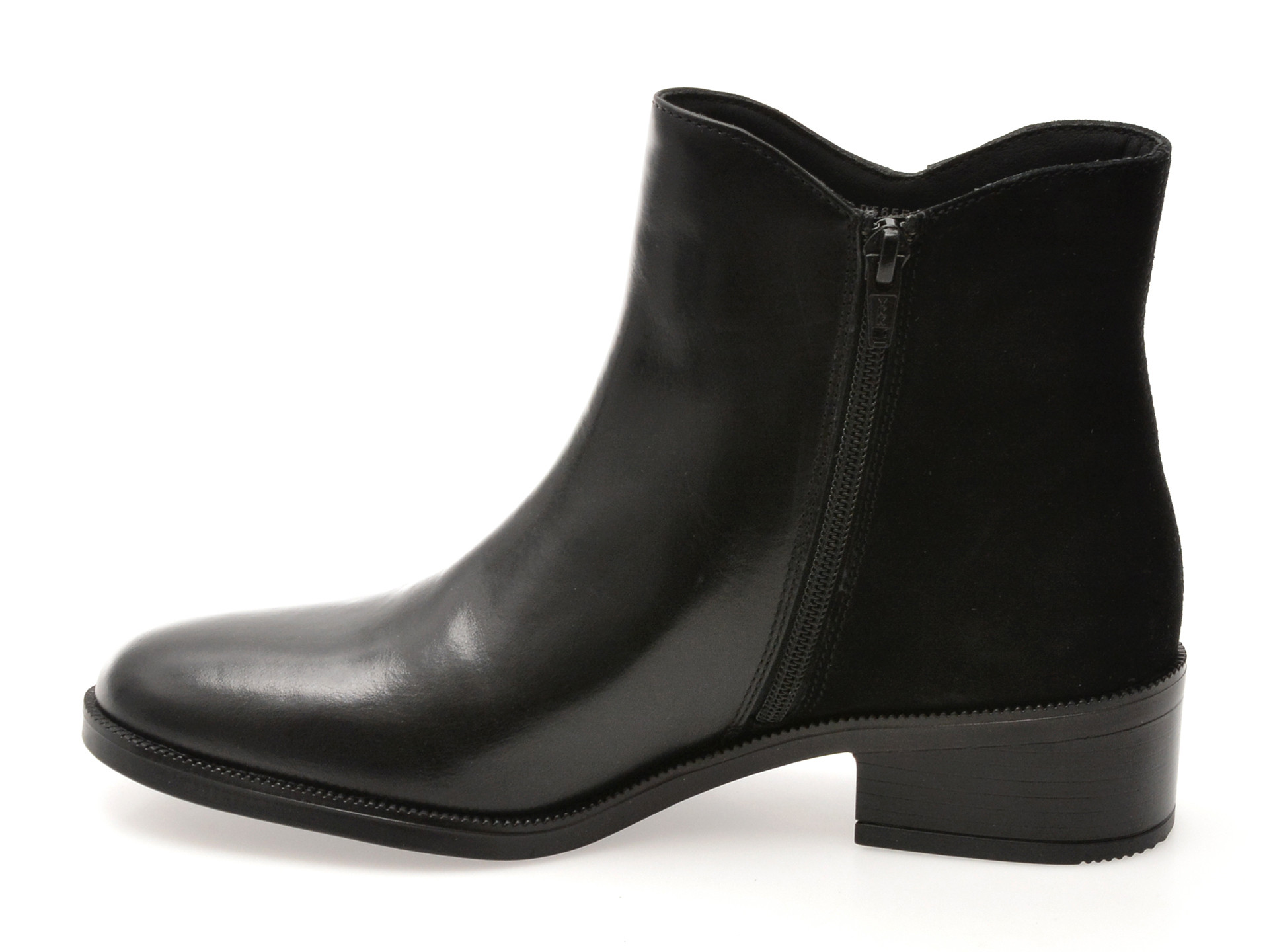 Ghete GEOX negre, D565EE, din piele naturala