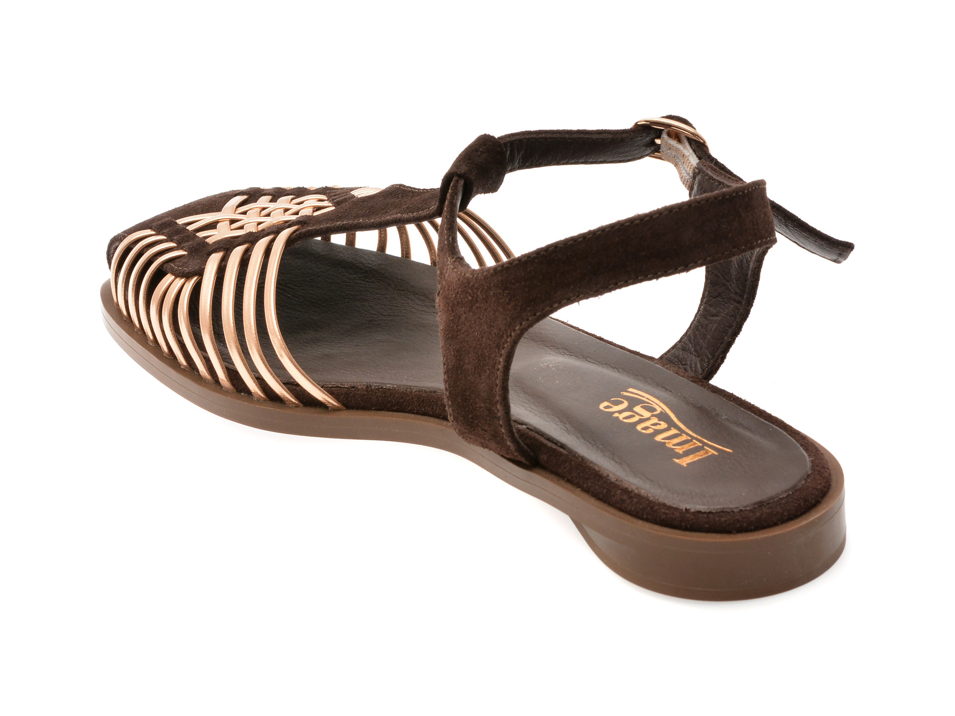Sandale IMAGE maro, 902035, din piele intoarsa
