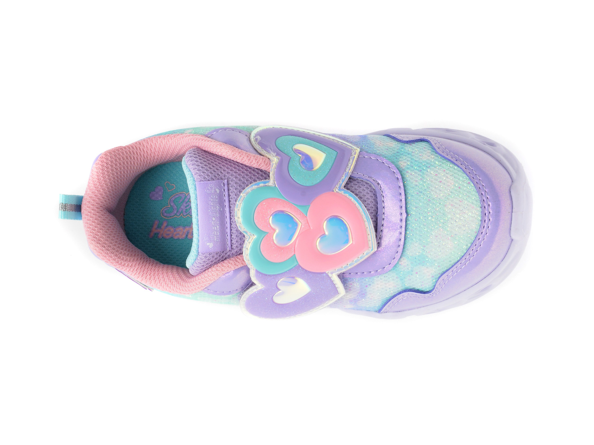 Pantofi sport SKECHERS mov, HEART LIGHTS, din material textil