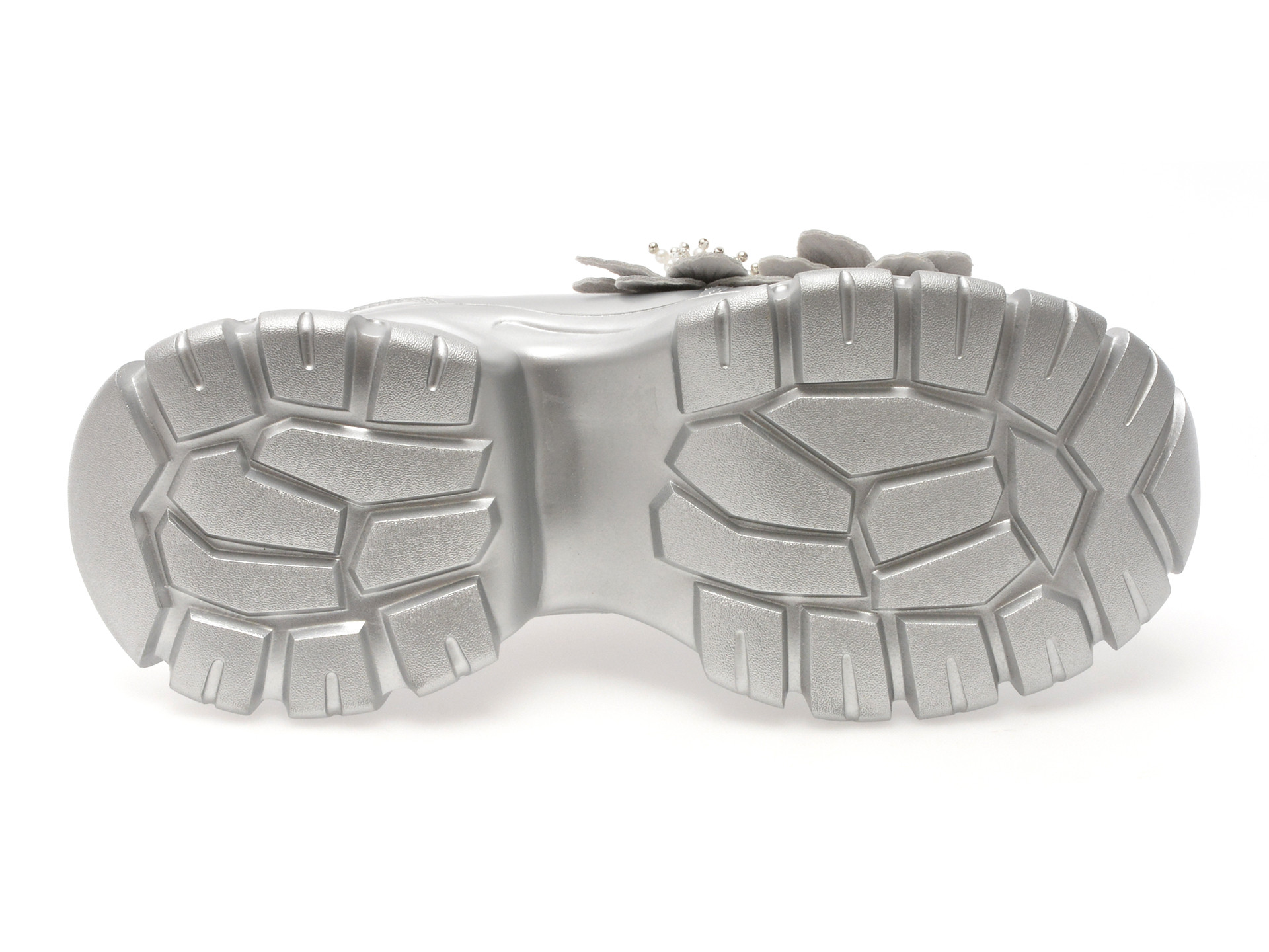 Pantofi sport EPICA argintii, 2W99, din material textil