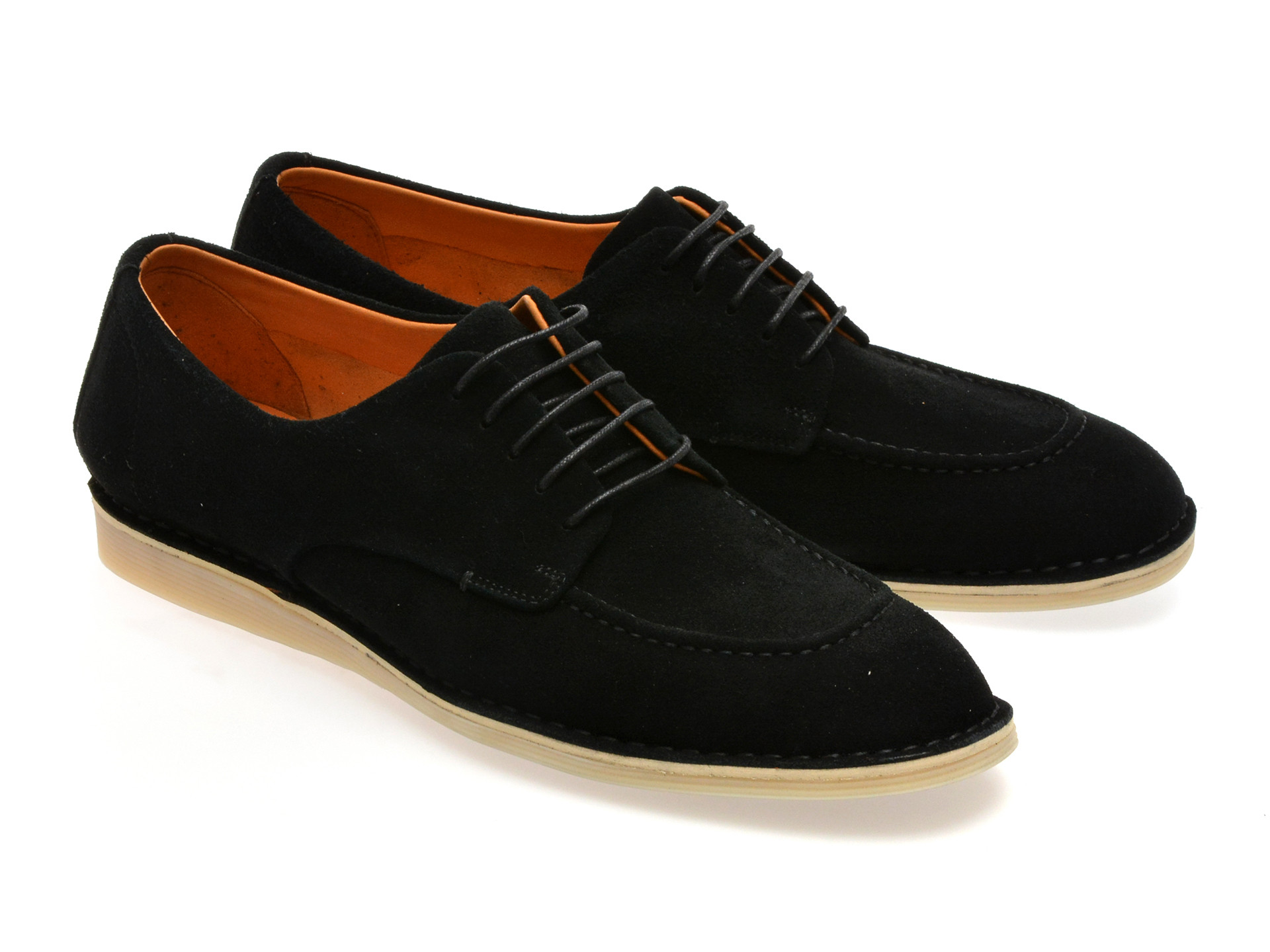 Pantofi EPICA negri, B463, din piele intoarsa