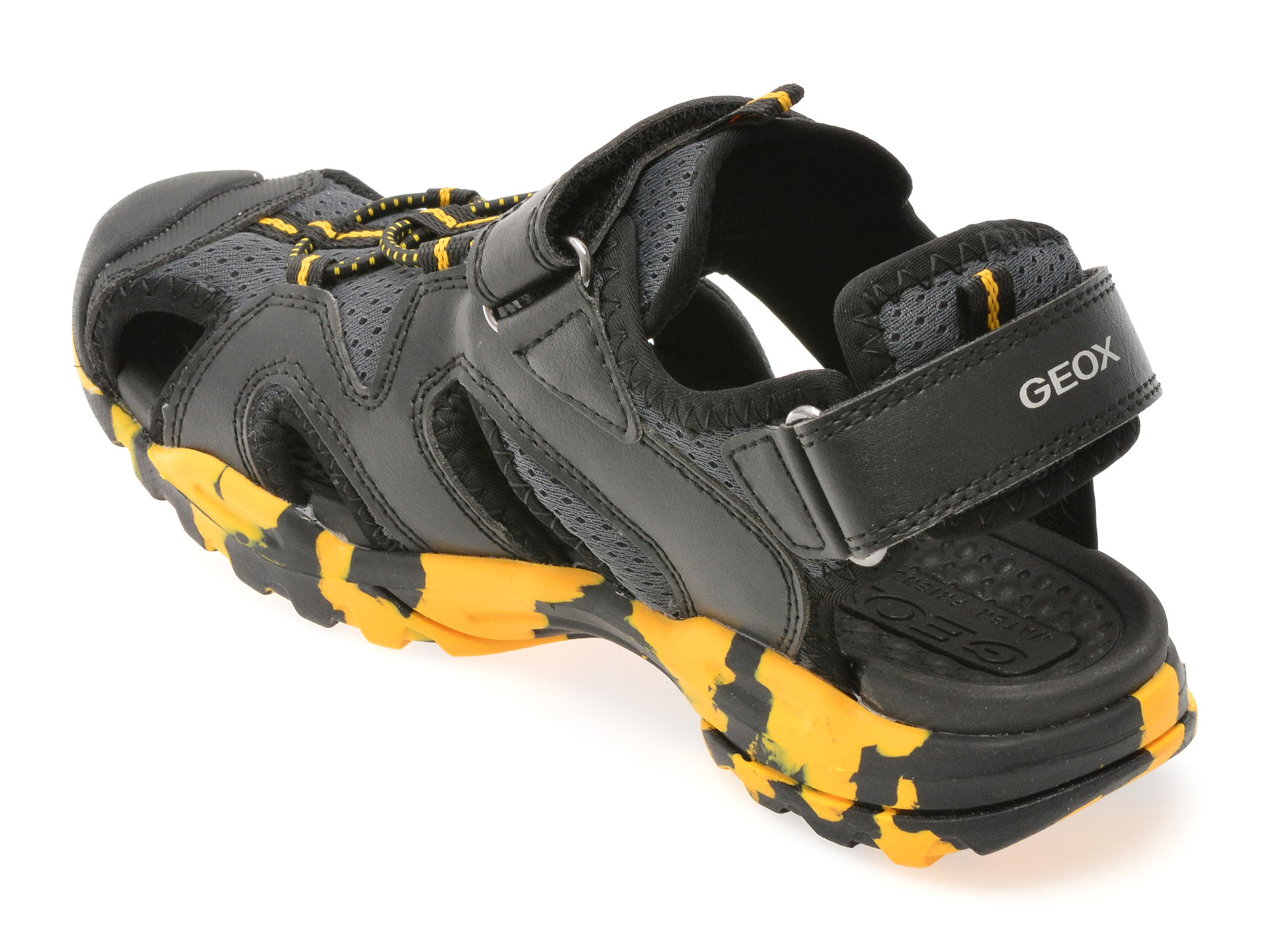 Sandale GEOX negre, J450RC, din material textil