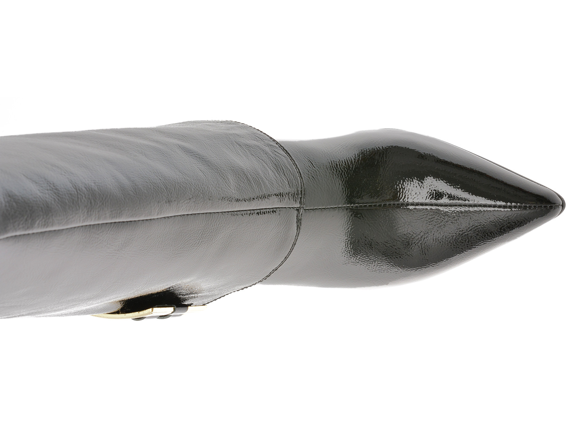 Botine elegante EPICA negre, HK44, din piele naturala lacuita