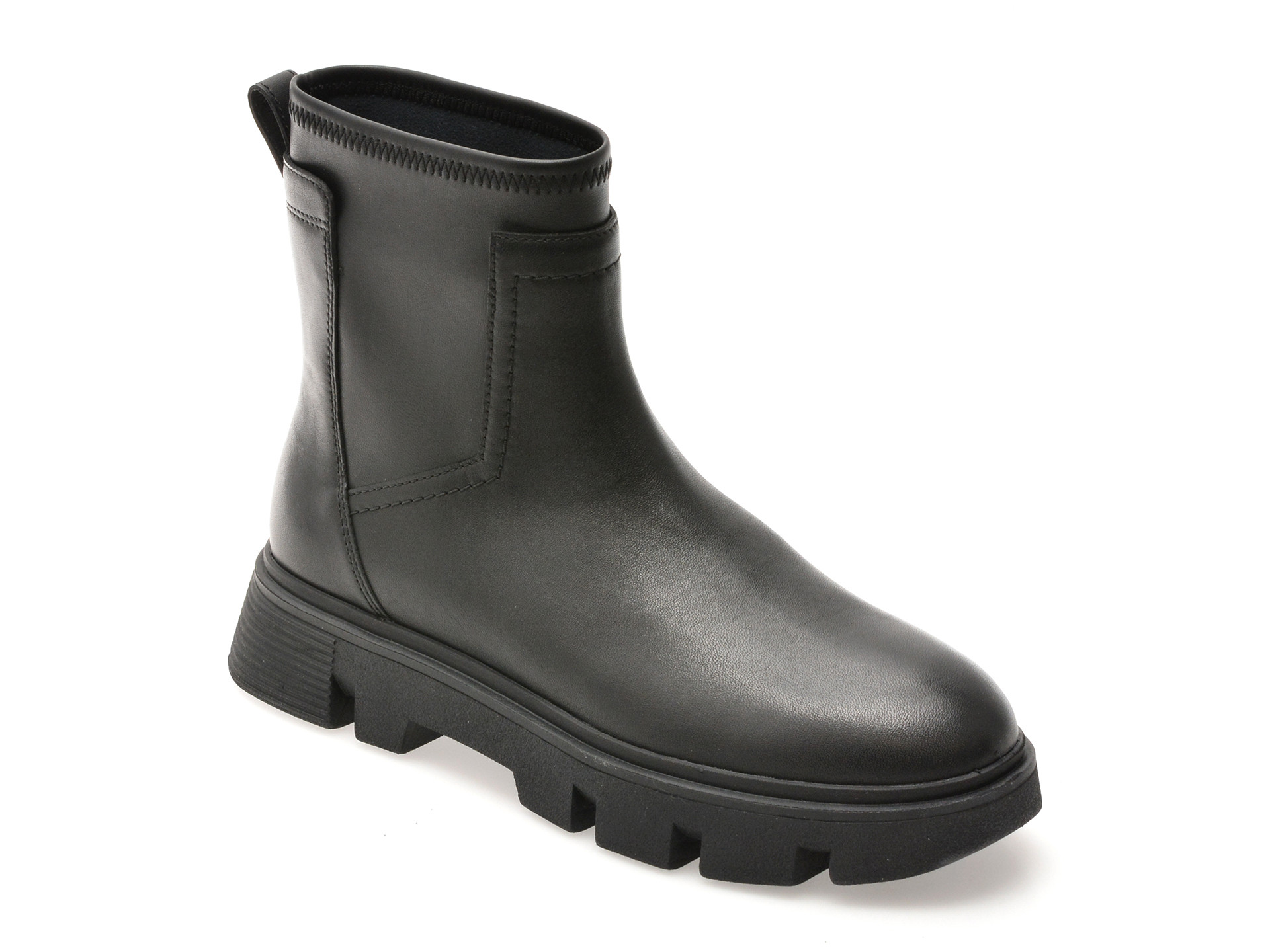 Ghete GEOX negre, D26UAC, din piele naturala